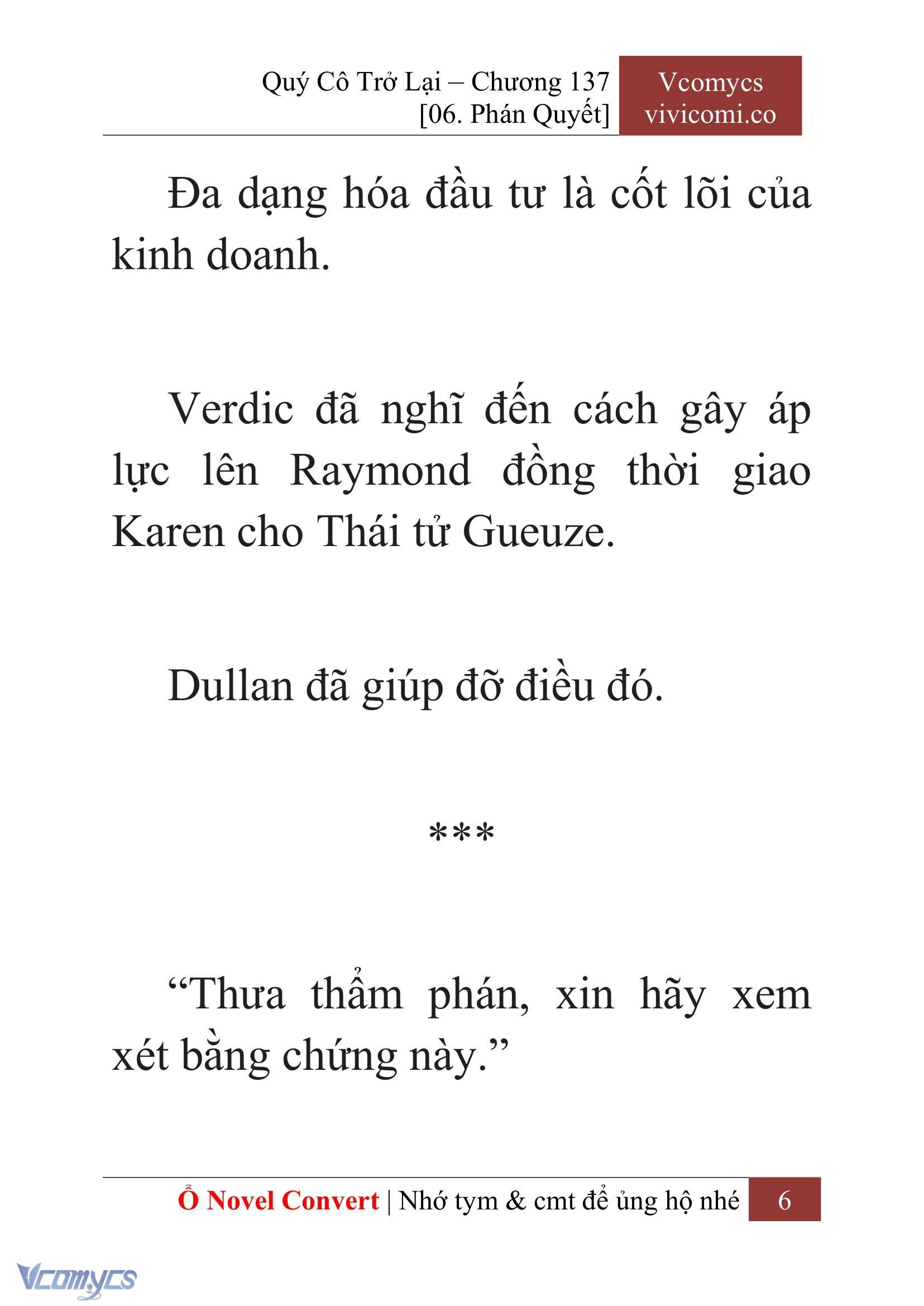 [Novel] Quý Cô Trở Lại Chapter  137 - 8