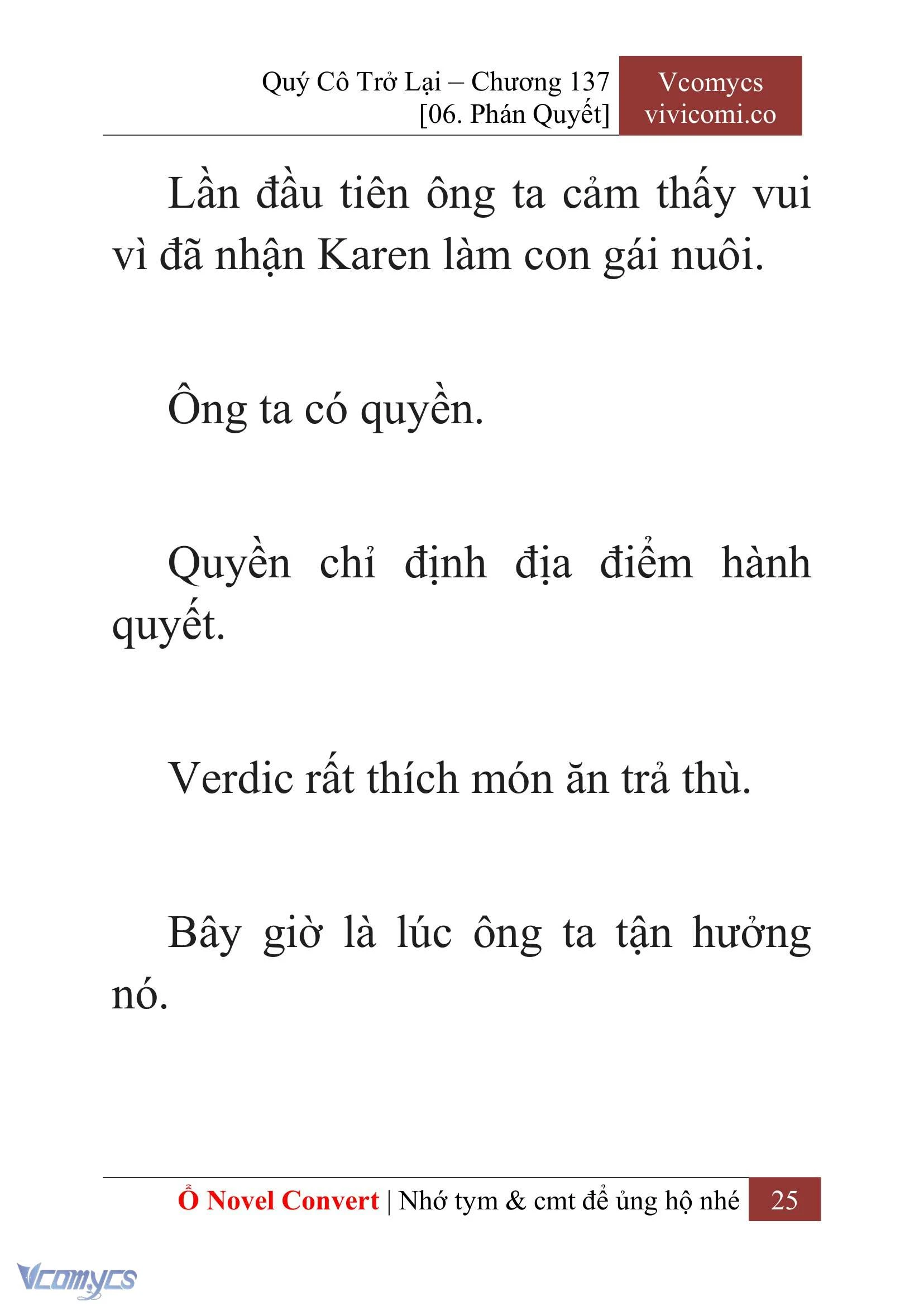 [Novel] Quý Cô Trở Lại Chapter  137 - 27