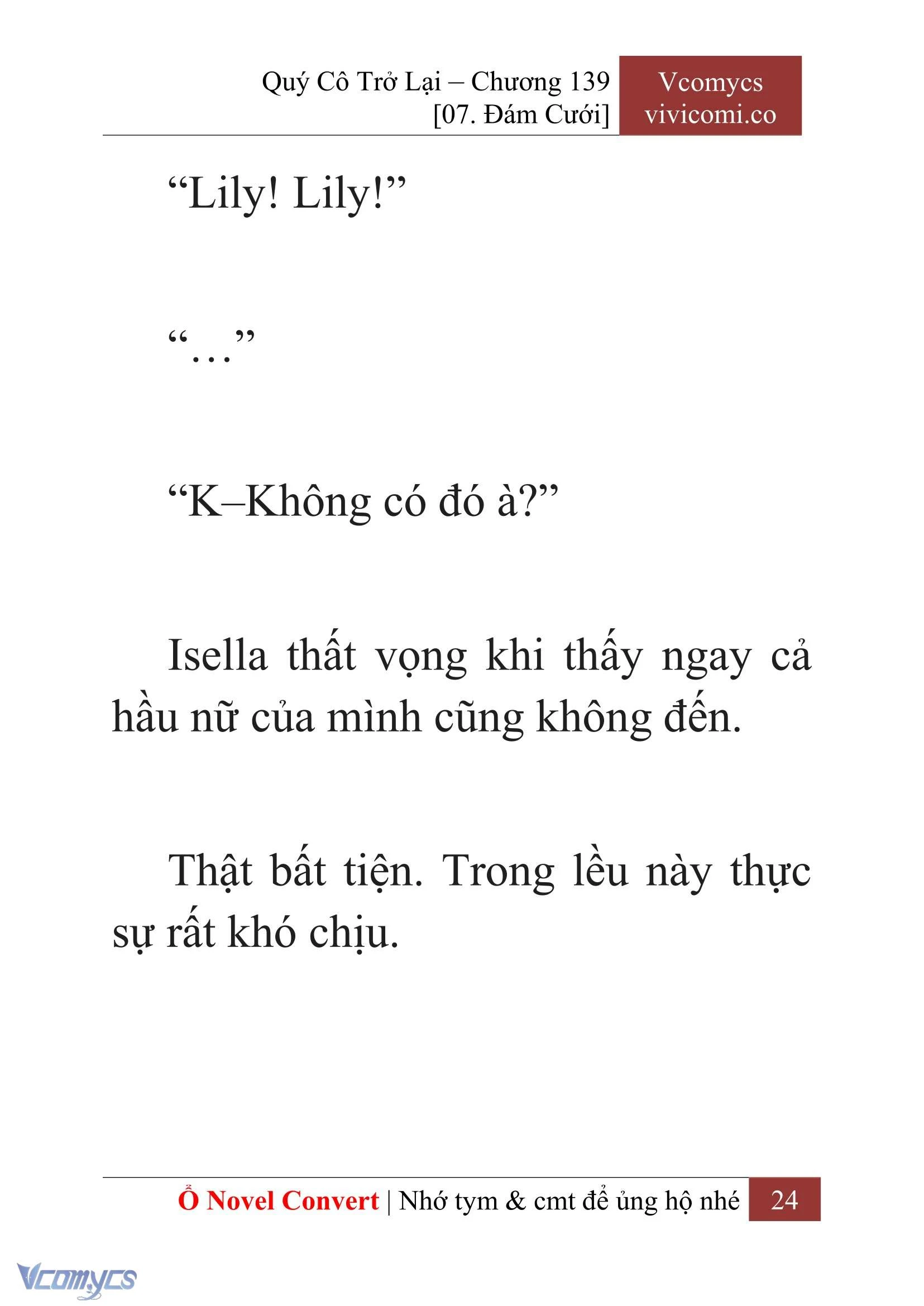[Novel] Quý Cô Trở Lại Chapter  139 - 26