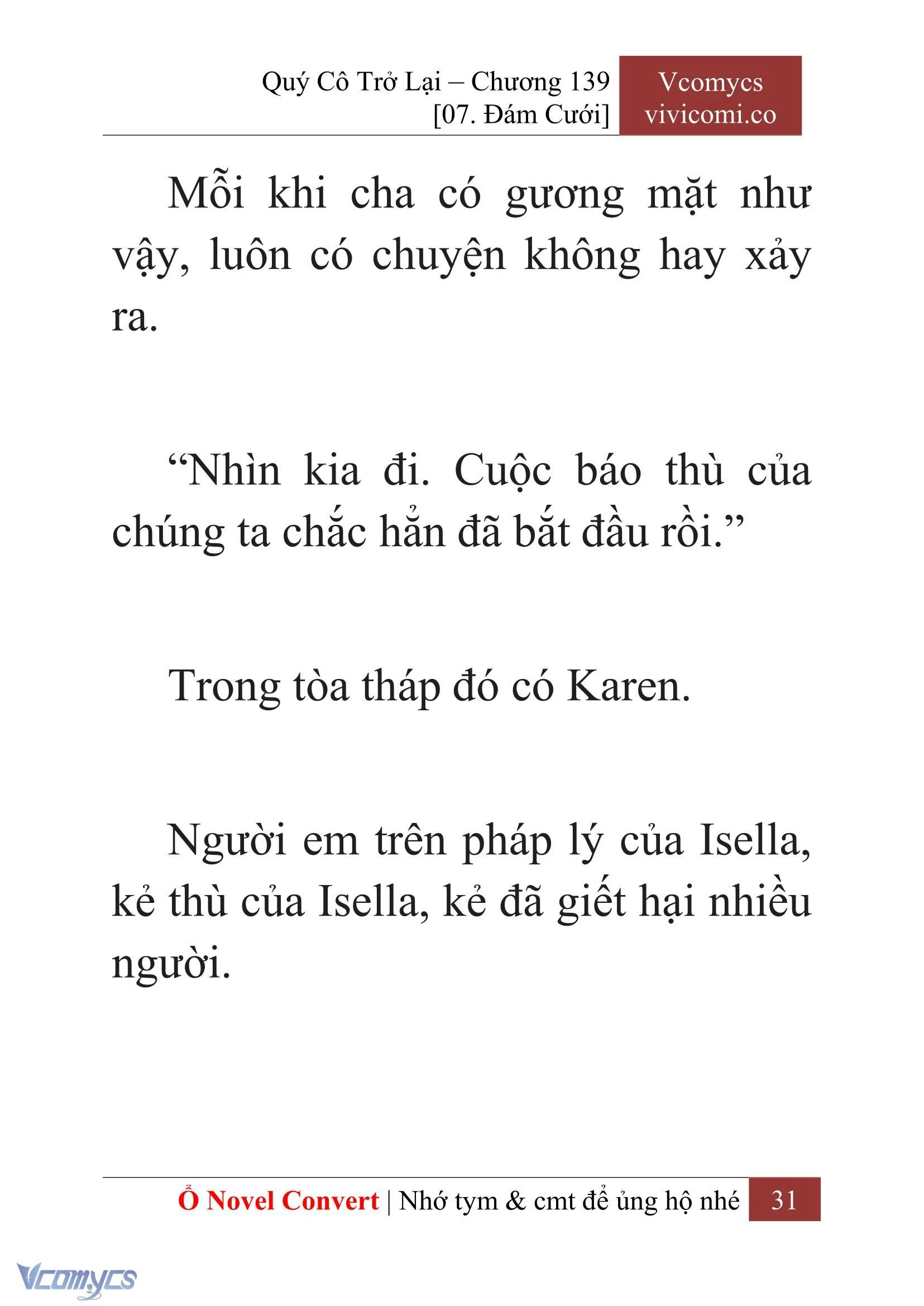 [Novel] Quý Cô Trở Lại Chapter  139 - 33