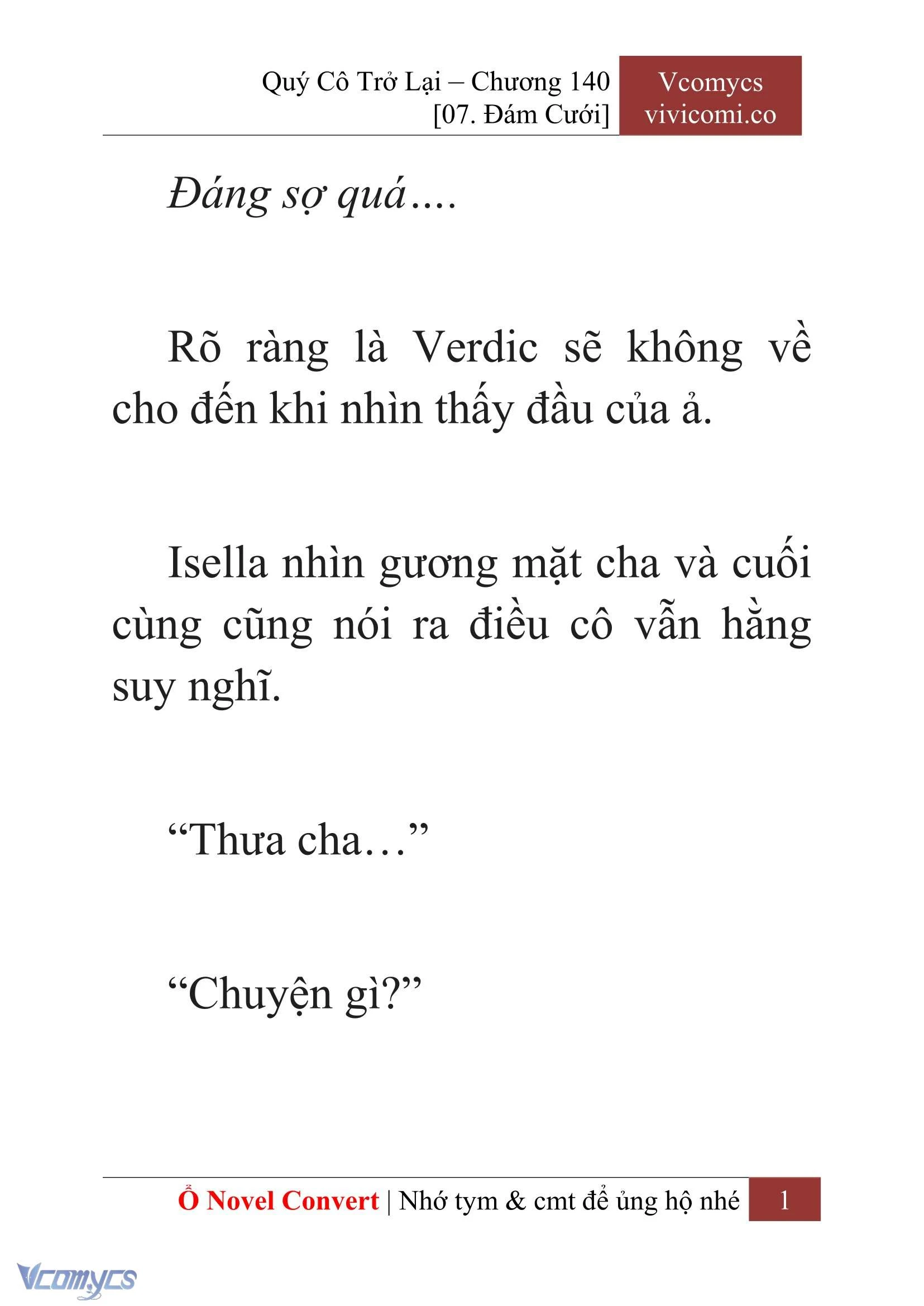 [Novel] Quý Cô Trở Lại Chapter  140 - 3