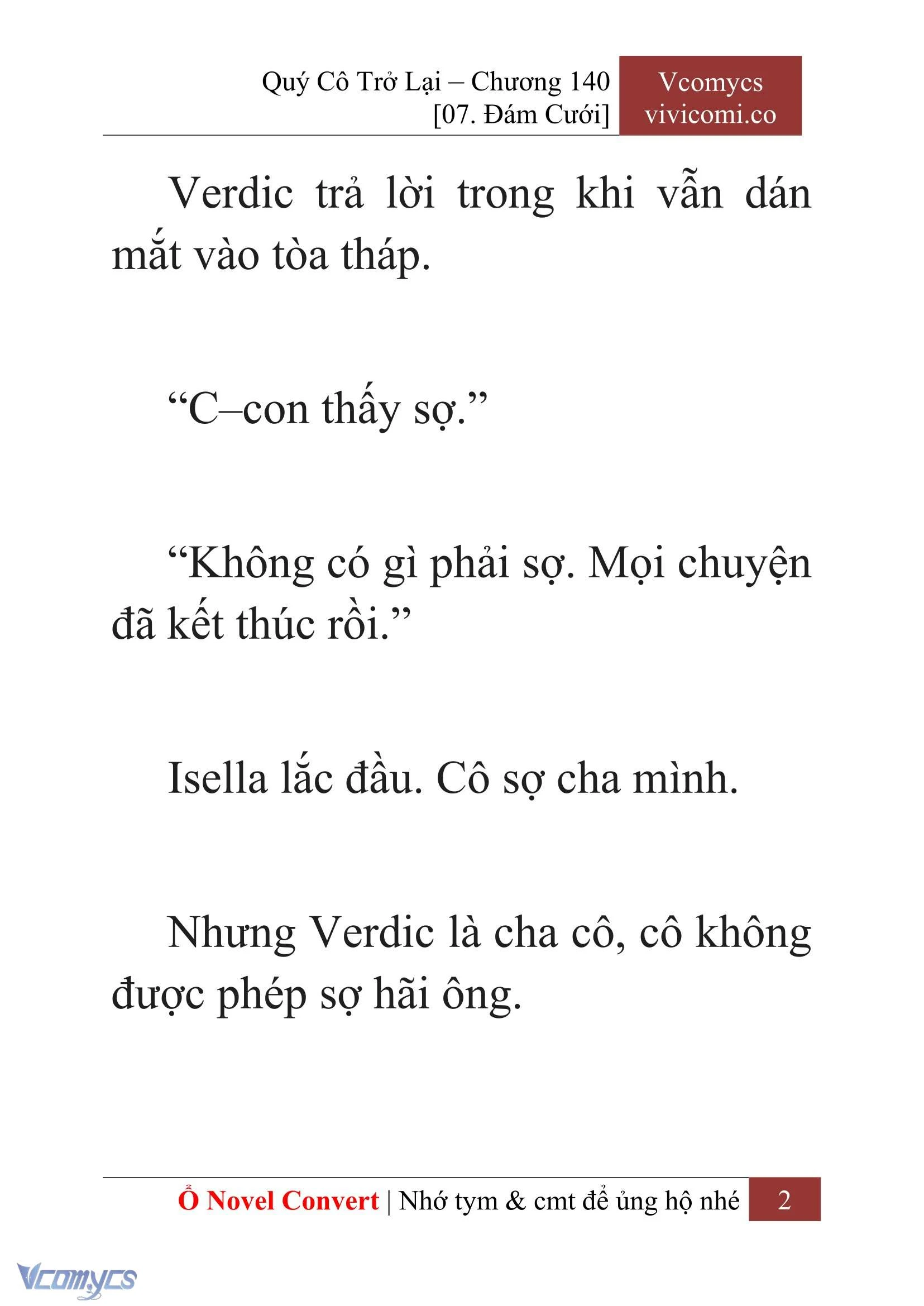 [Novel] Quý Cô Trở Lại Chapter  140 - 4