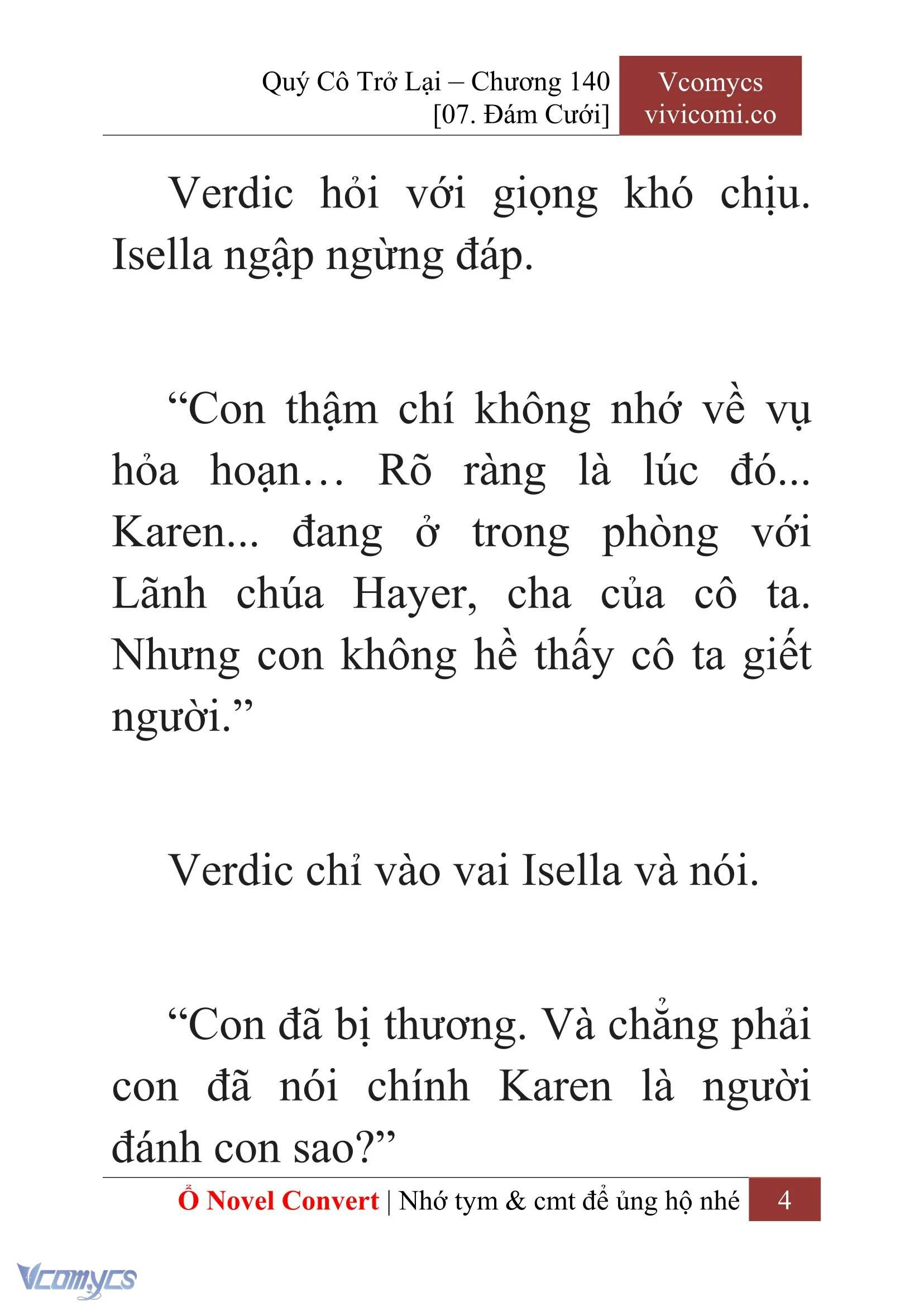 [Novel] Quý Cô Trở Lại Chapter  140 - 6