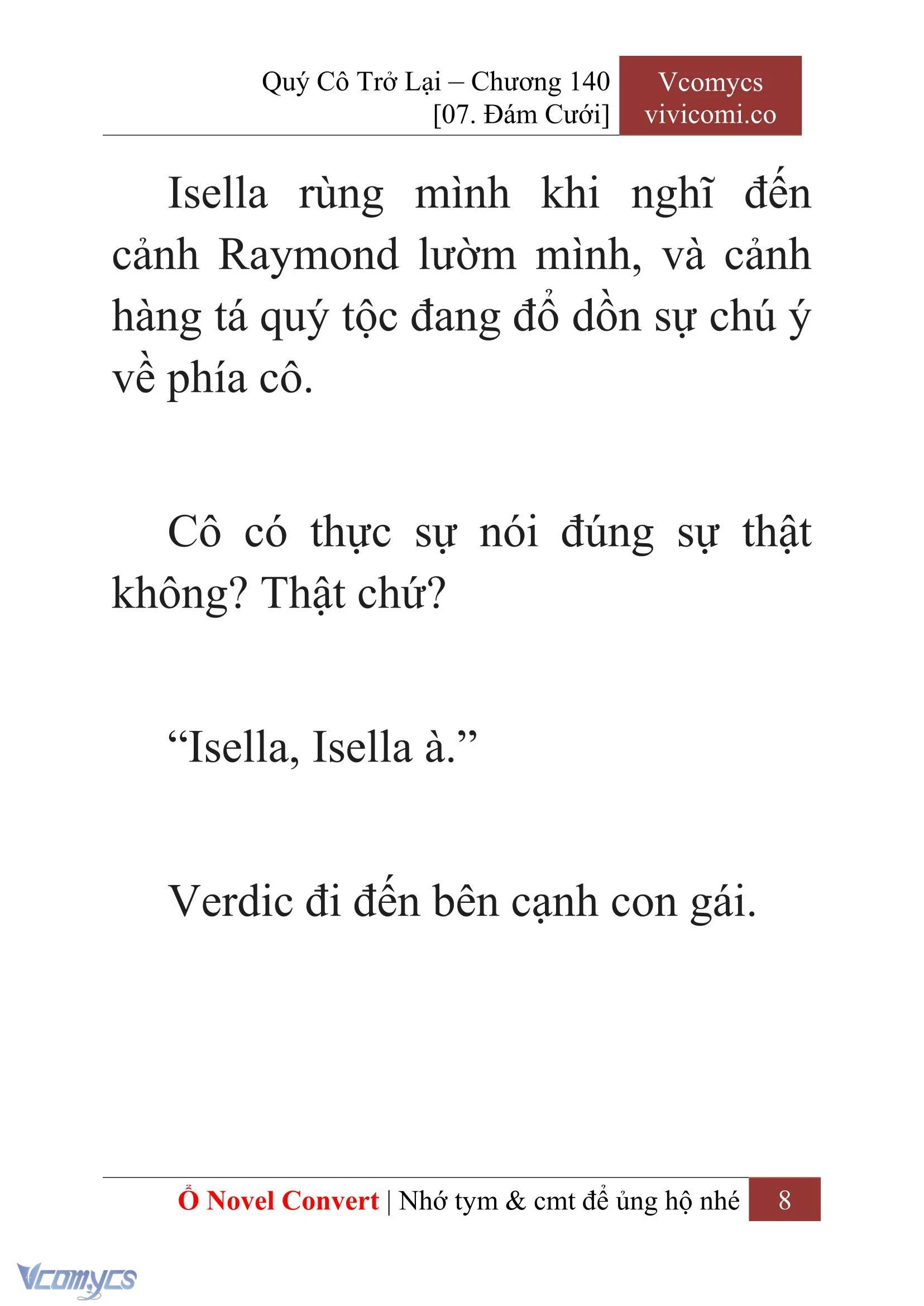 [Novel] Quý Cô Trở Lại Chapter  140 - 10