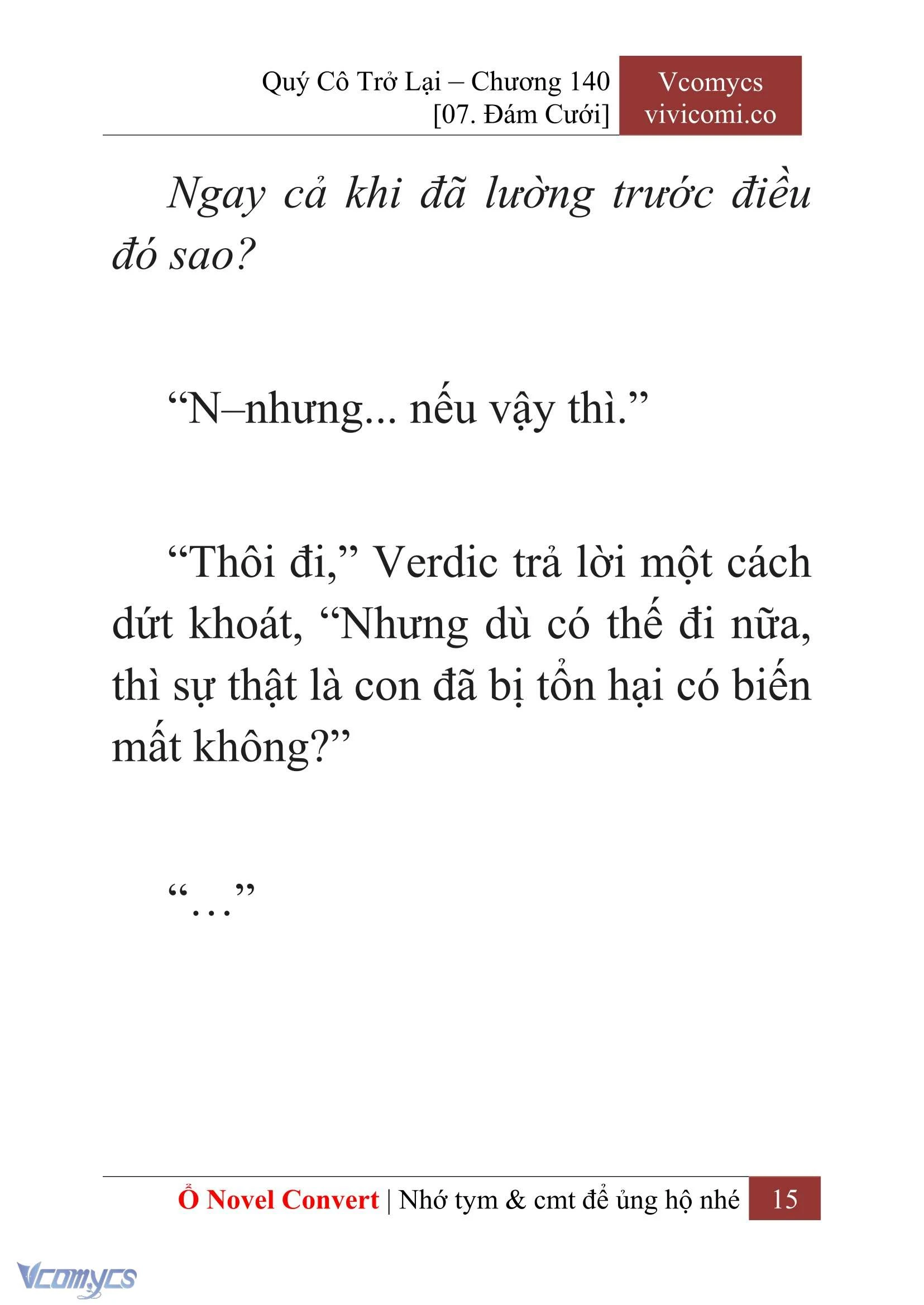[Novel] Quý Cô Trở Lại Chapter  140 - 17
