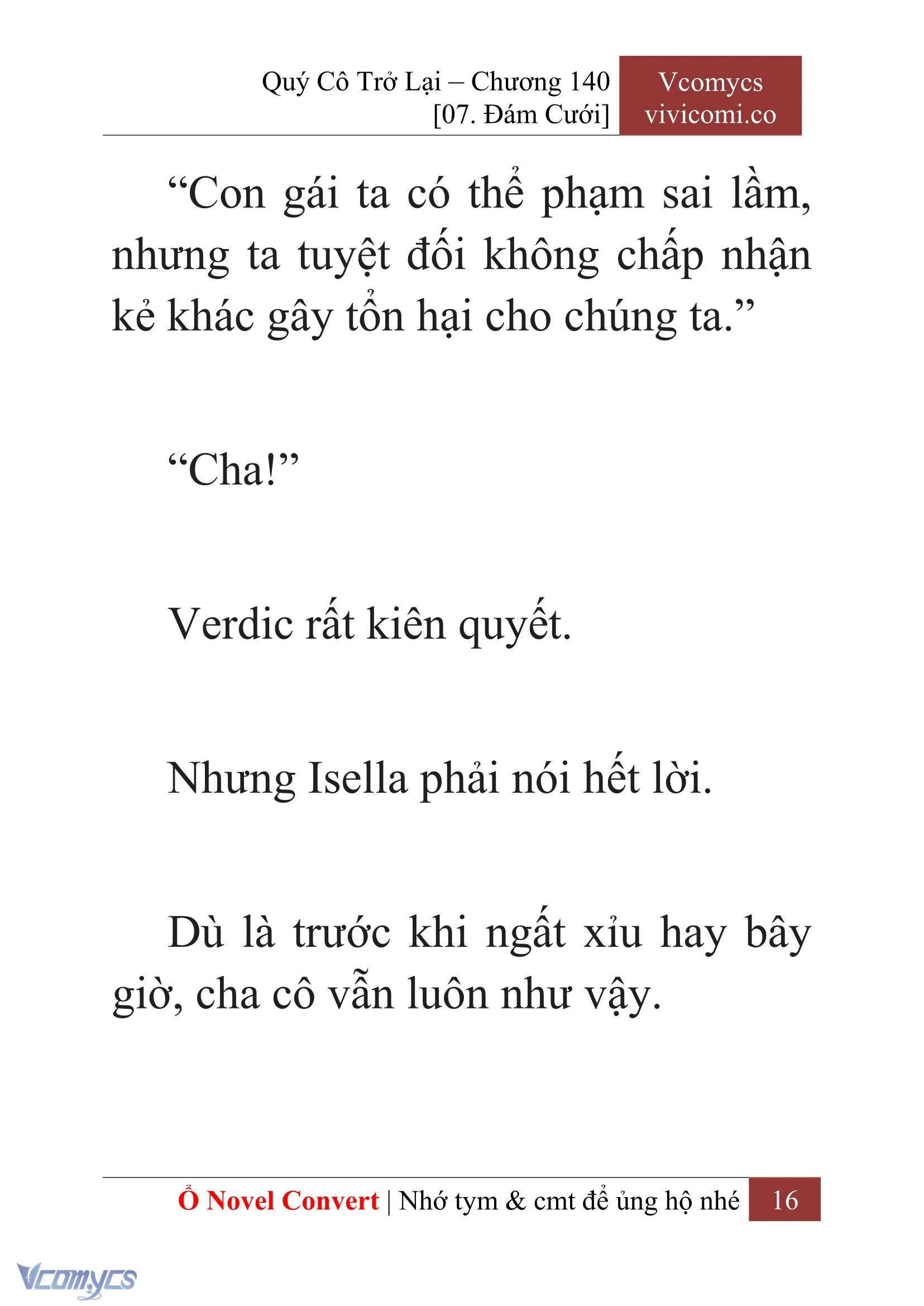 [Novel] Quý Cô Trở Lại Chapter  140 - 18