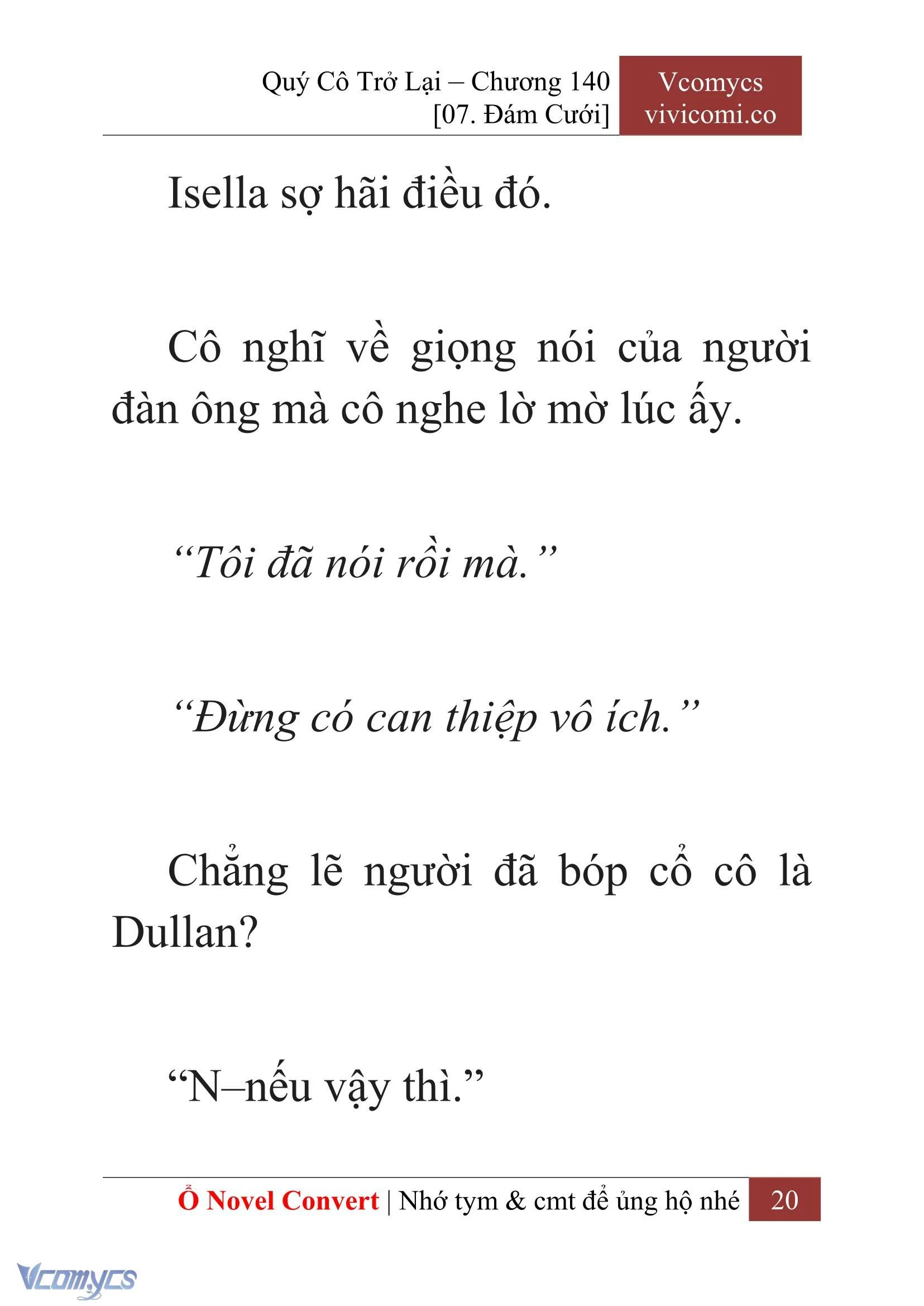[Novel] Quý Cô Trở Lại Chapter  140 - 22