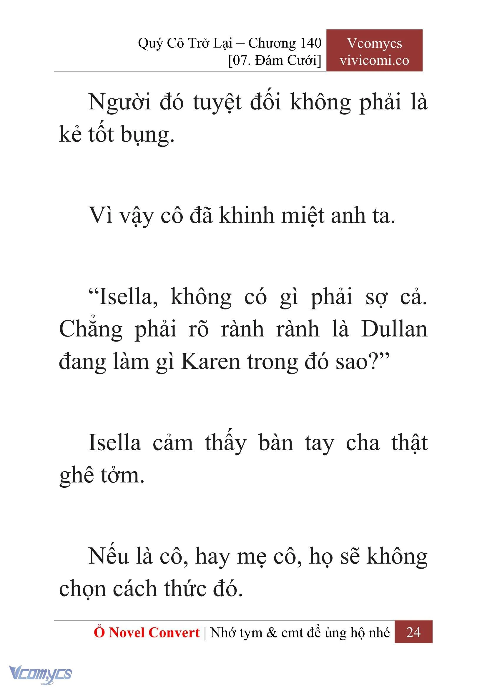 [Novel] Quý Cô Trở Lại Chapter  140 - 26