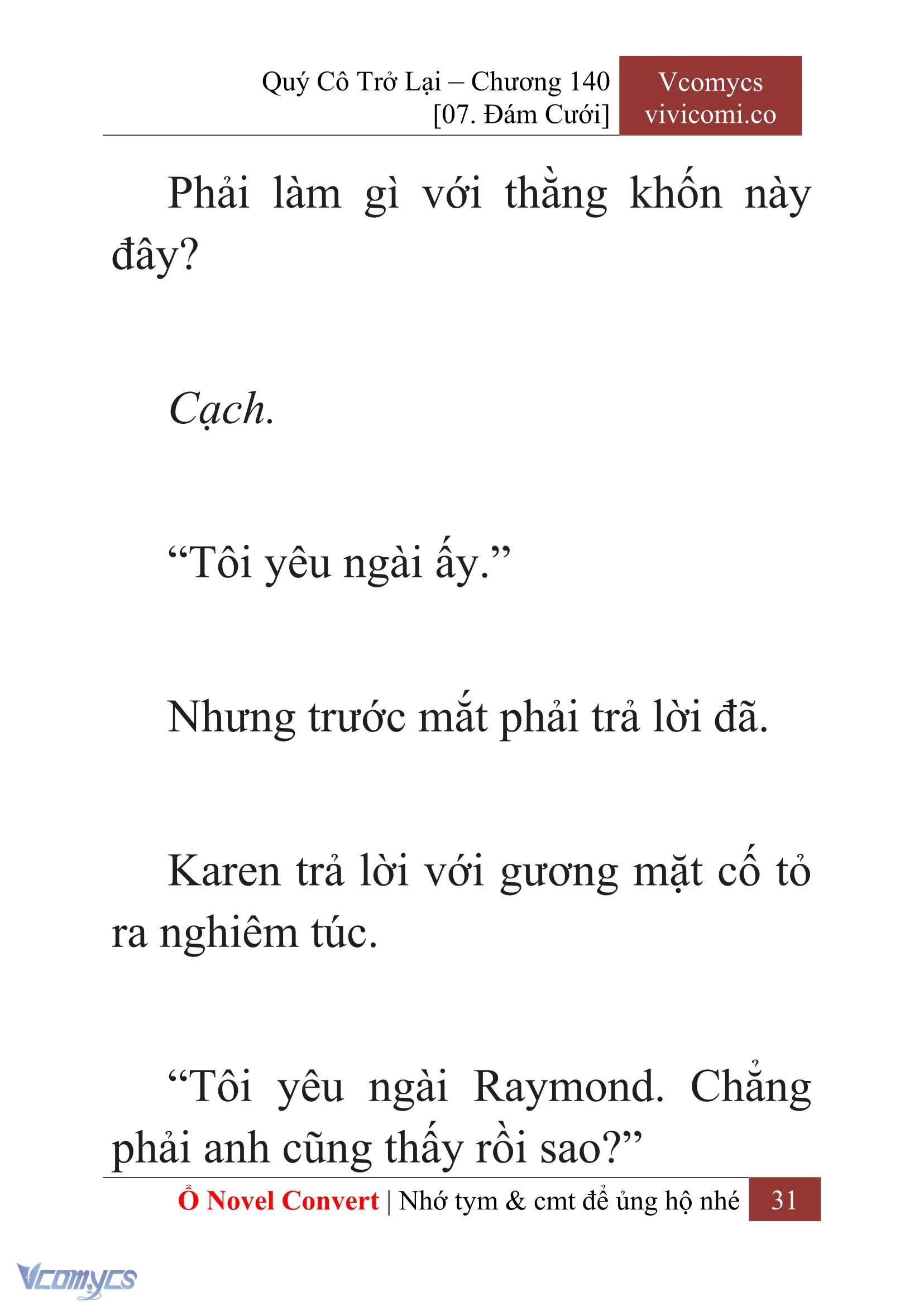 [Novel] Quý Cô Trở Lại Chapter  140 - 33