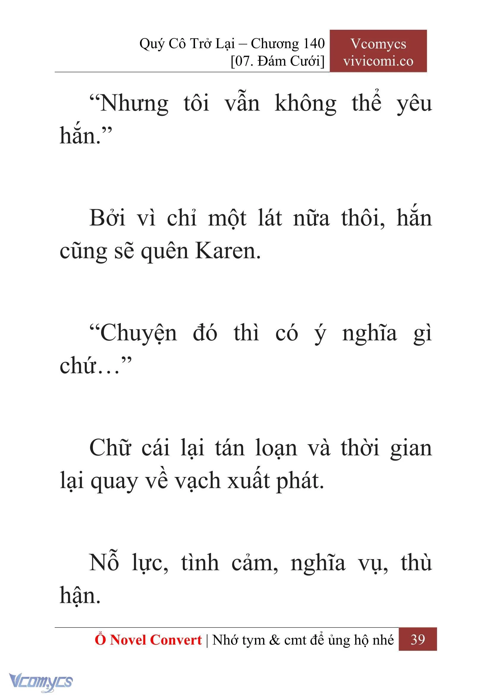 [Novel] Quý Cô Trở Lại Chapter  140 - 41