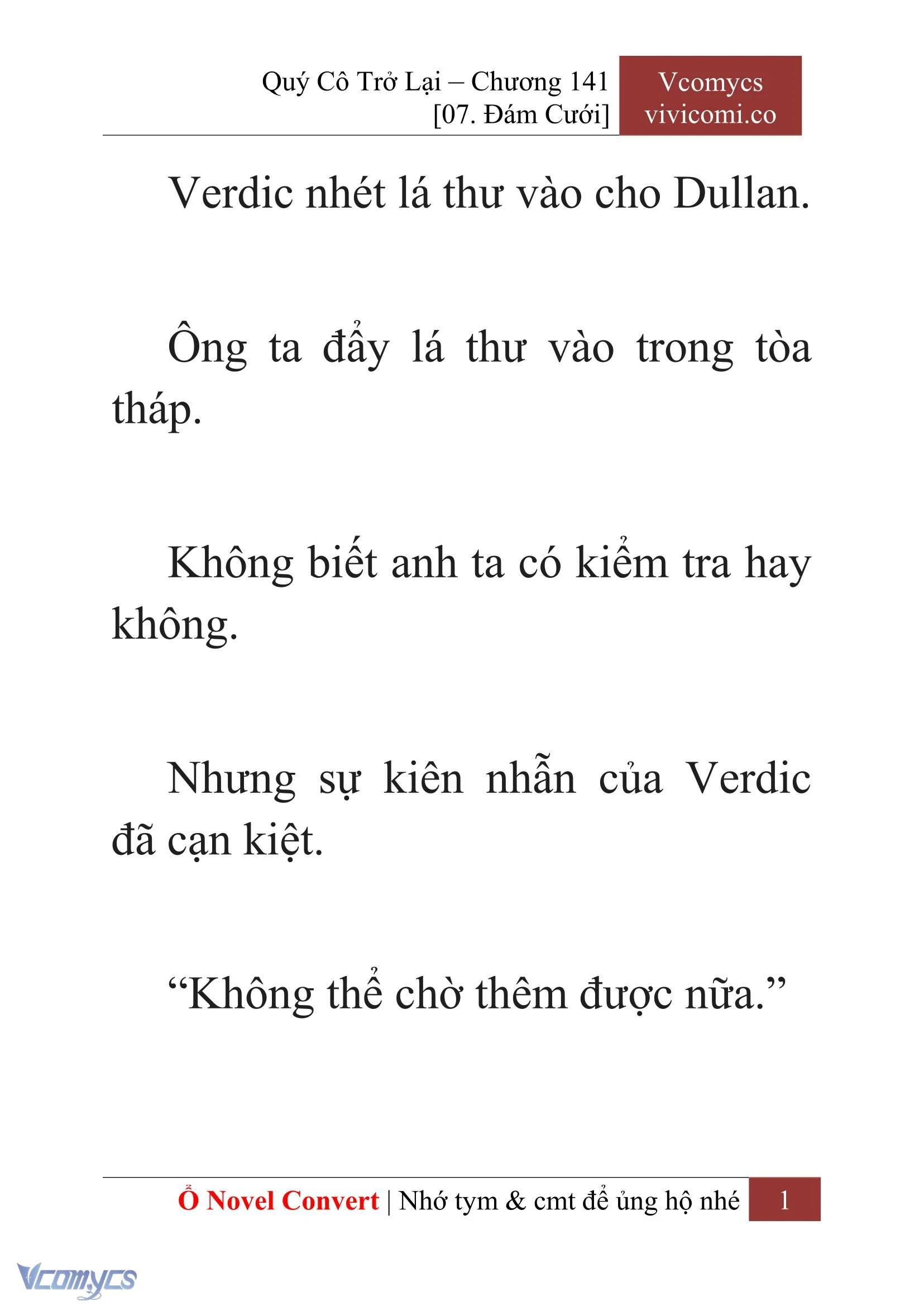 [Novel] Quý Cô Trở Lại Chapter  141 - 3