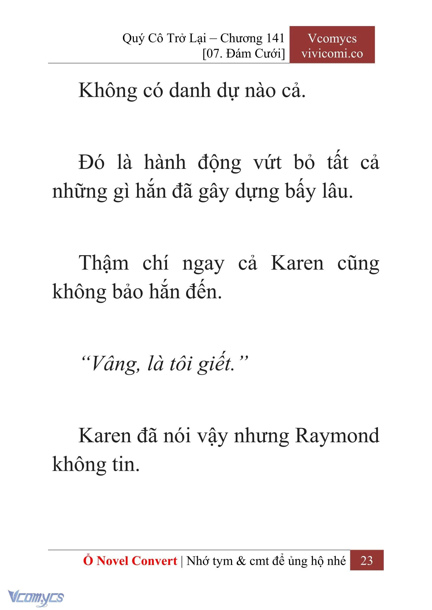 [Novel] Quý Cô Trở Lại Chapter  141 - 25