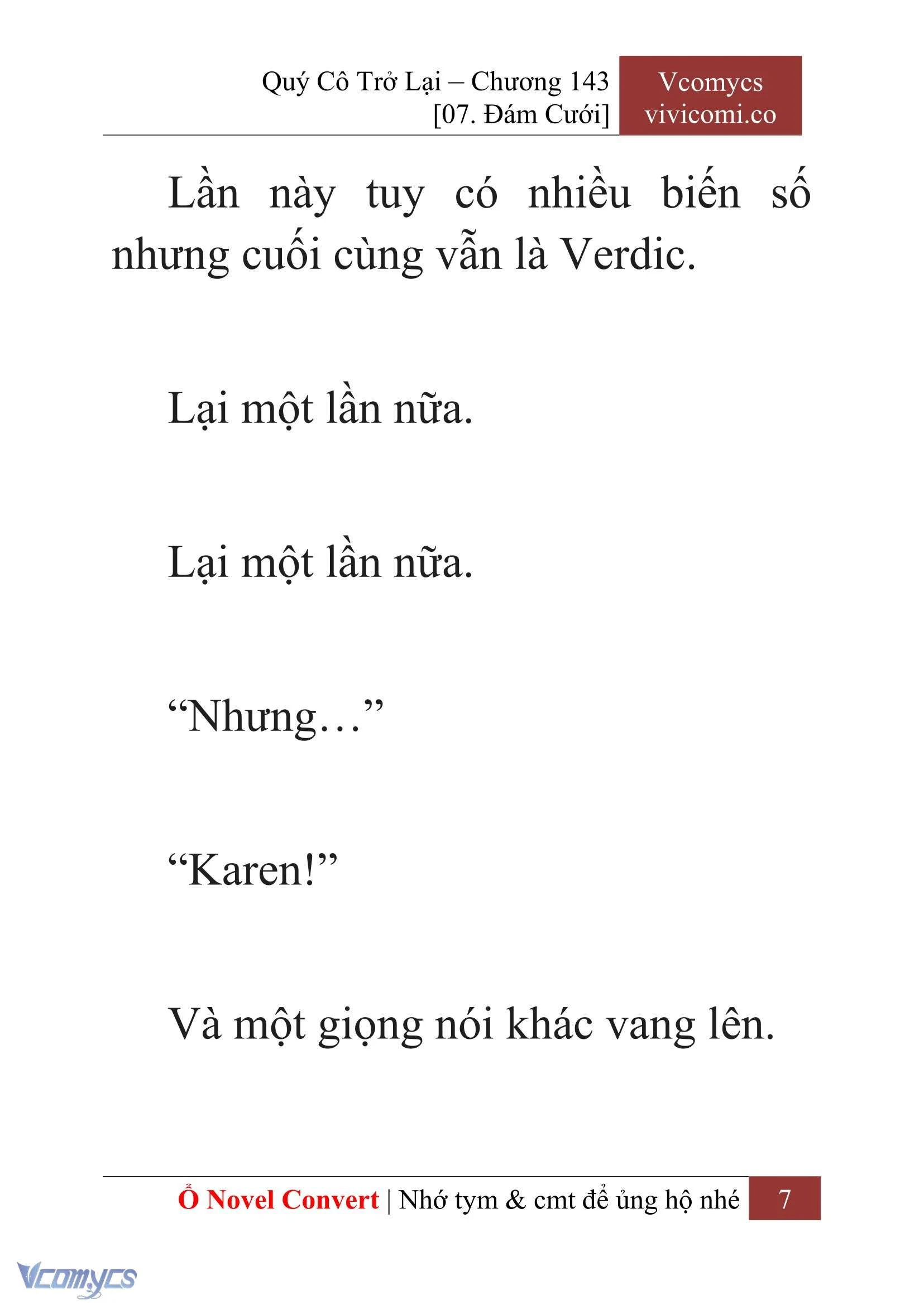 [Novel] Quý Cô Trở Lại Chapter  143 - 9