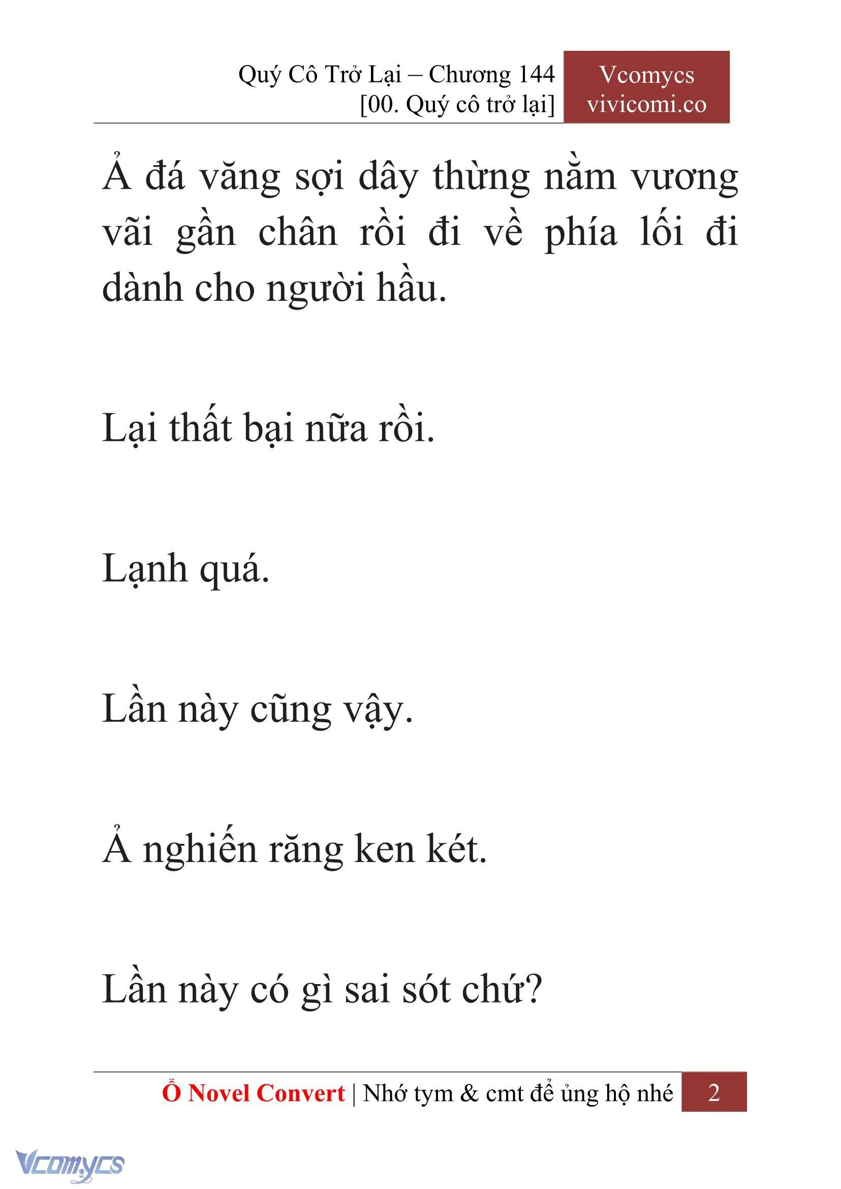 [Novel] Quý Cô Trở Lại Chapter  144 - 4