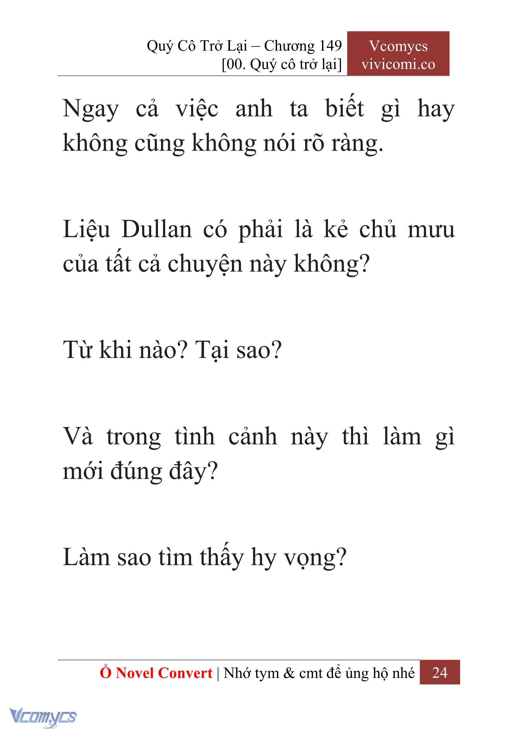 [Novel] Quý Cô Trở Lại Chapter  149 - 26
