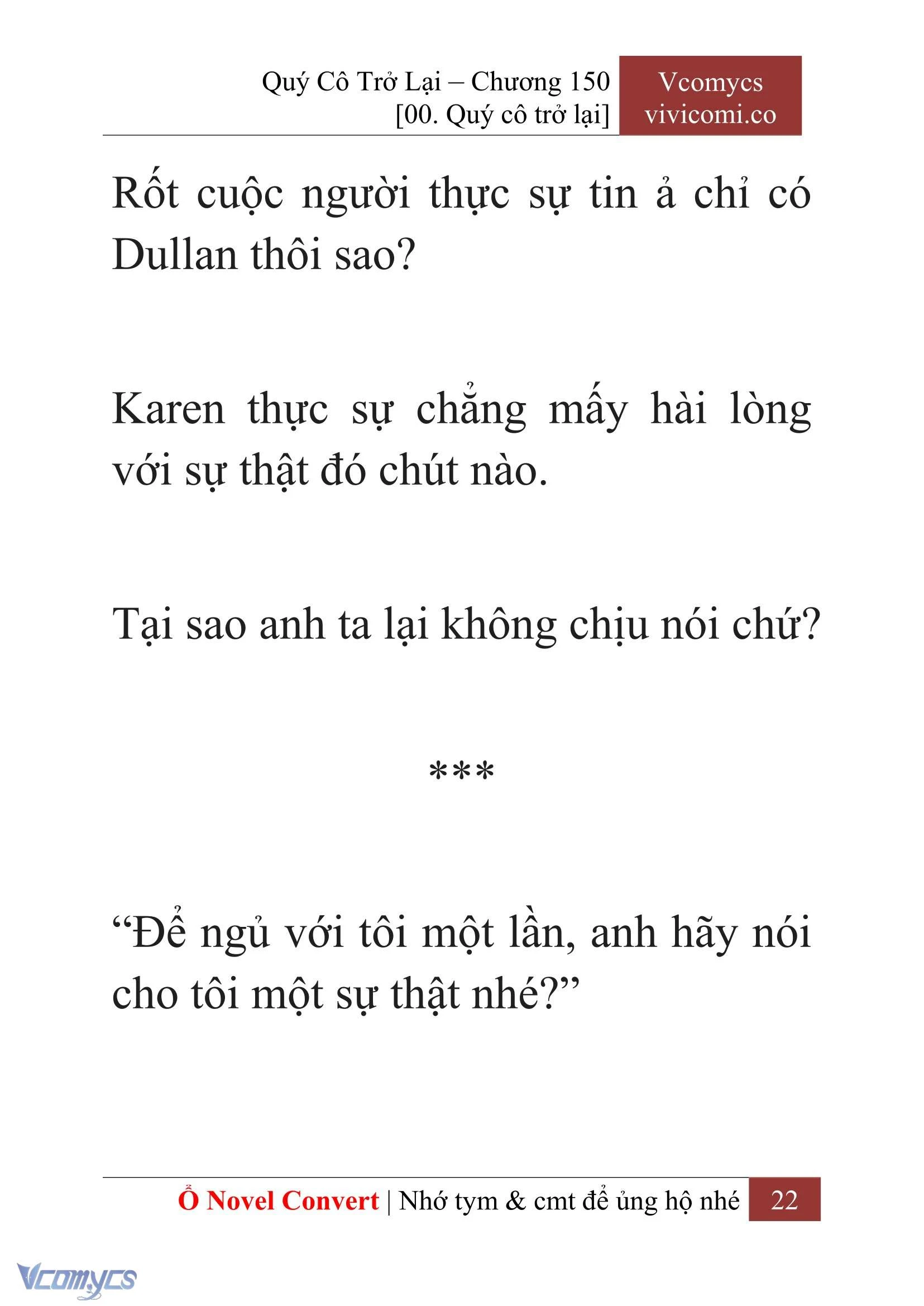 [Novel] Quý Cô Trở Lại Chapter  150 - 24