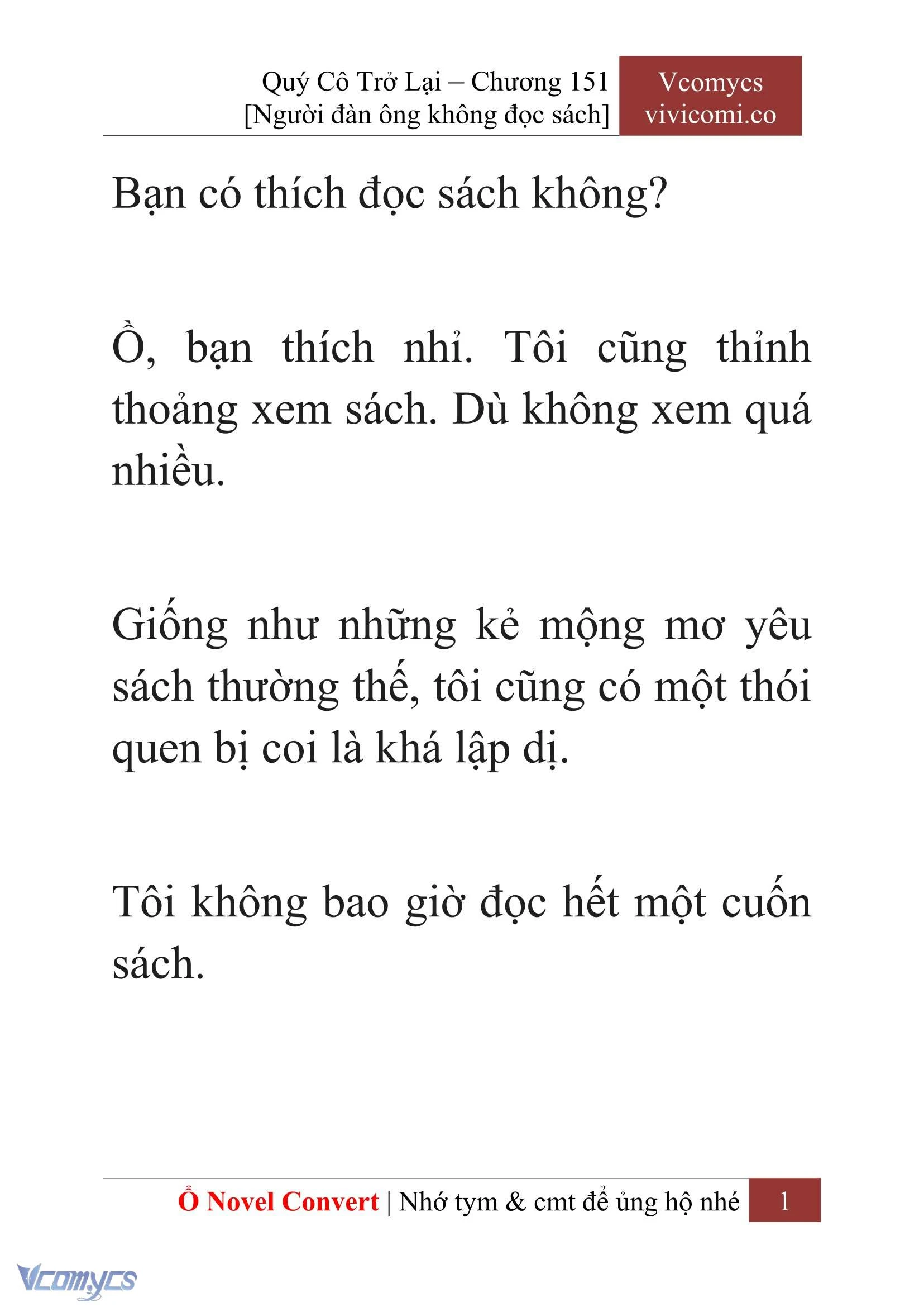 [Novel] Quý Cô Trở Lại Chapter  151 - 3