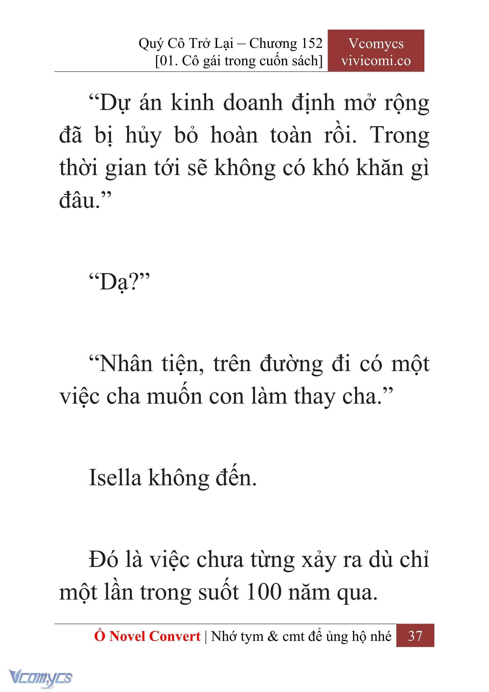 [Novel] Quý Cô Trở Lại Chapter  152 - 39
