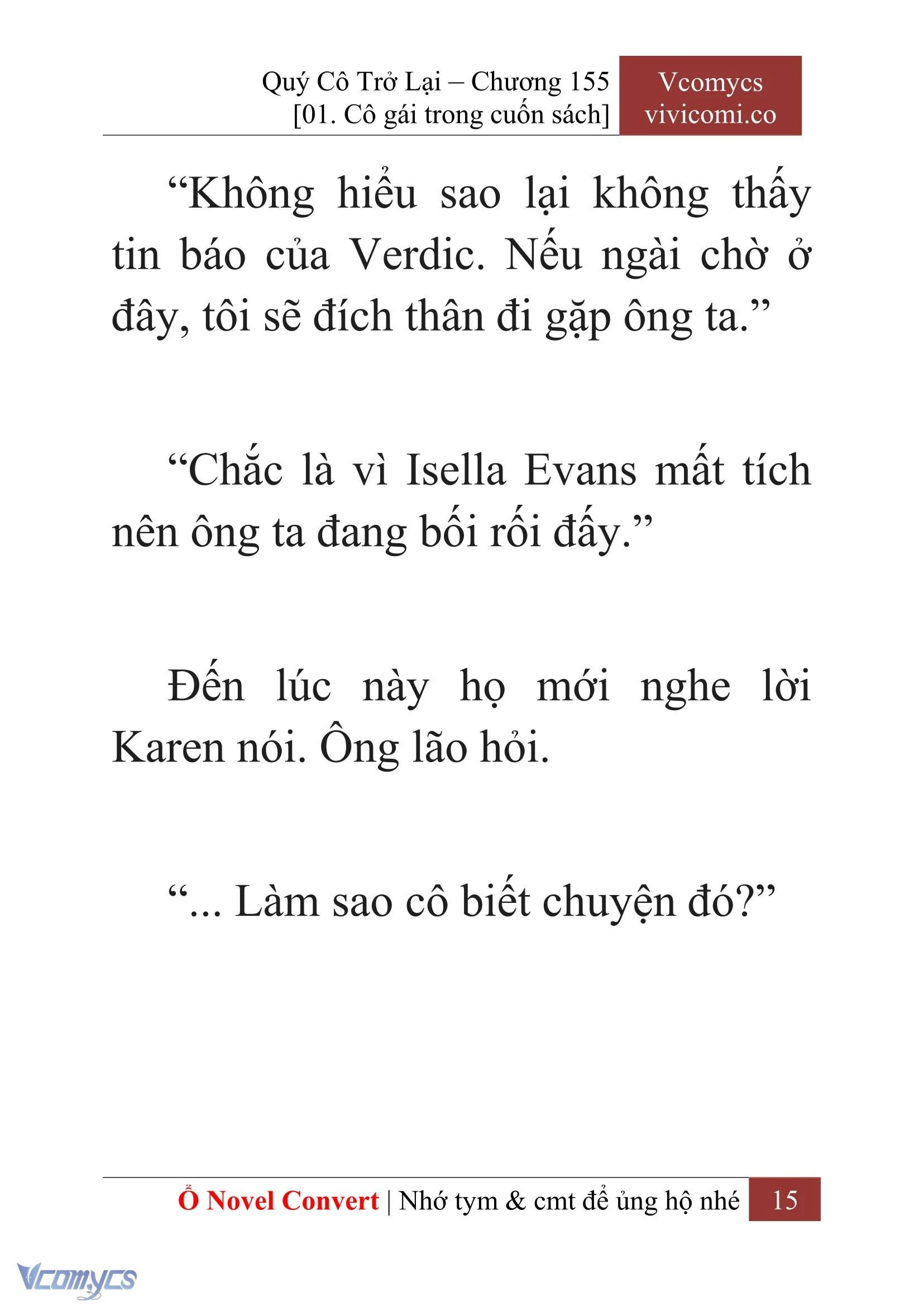 [Novel] Quý Cô Trở Lại Chapter  155 - 17