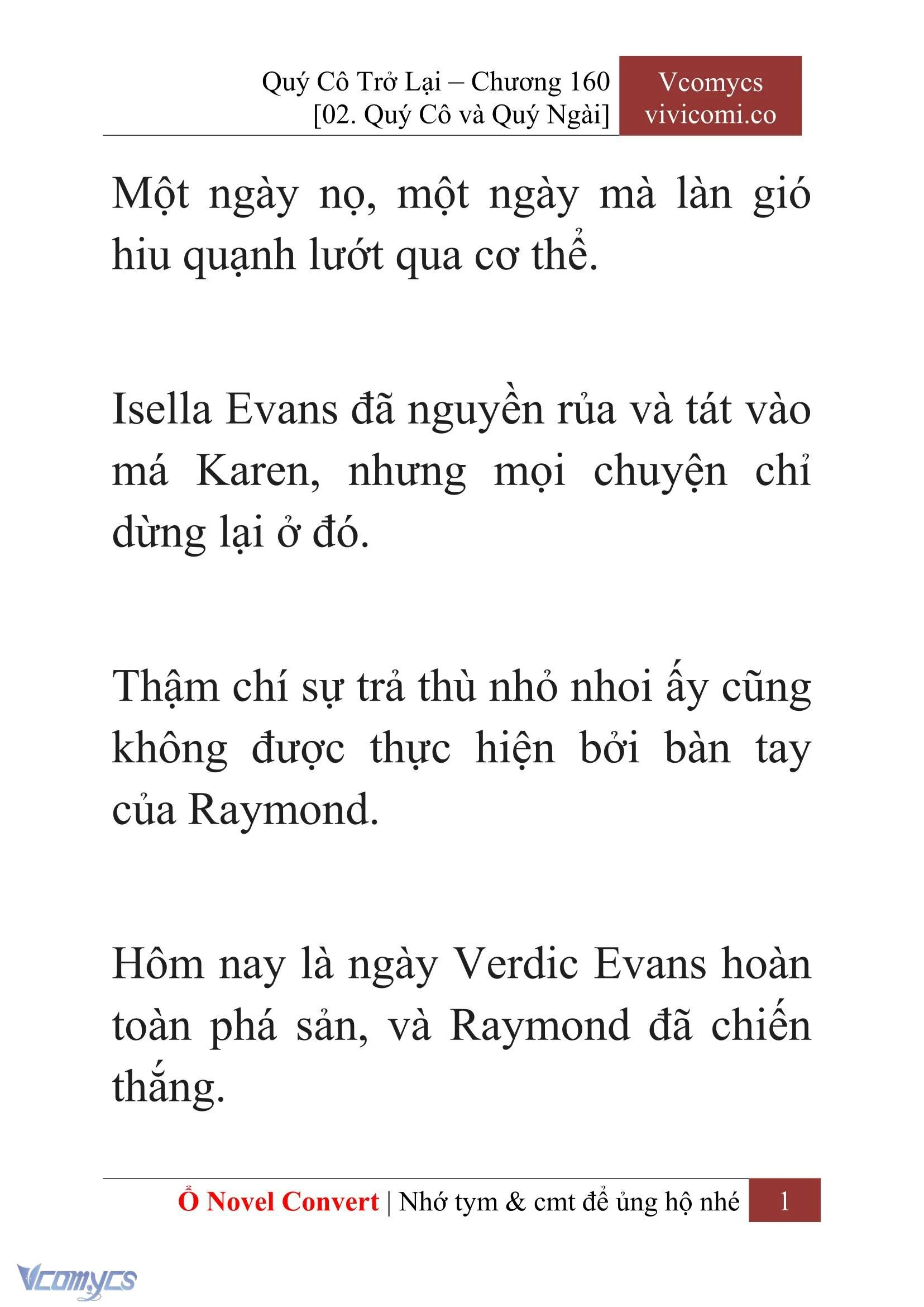 [Novel] Quý Cô Trở Lại Chapter  160 - 3