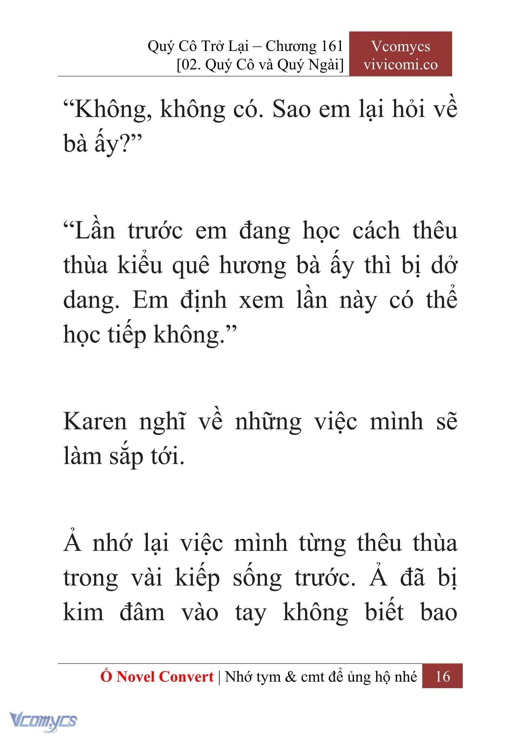 [Novel] Quý Cô Trở Lại Chapter  161 - 18