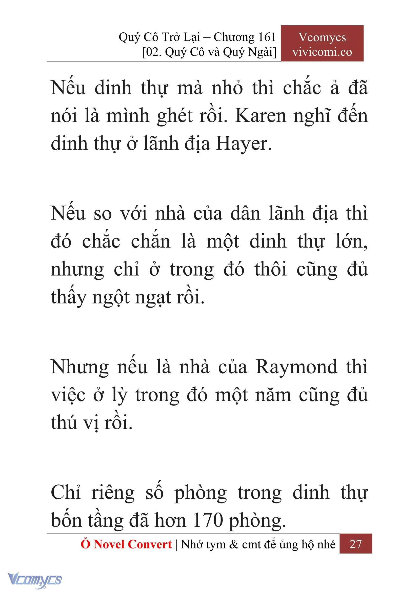 [Novel] Quý Cô Trở Lại Chapter  161 - 29