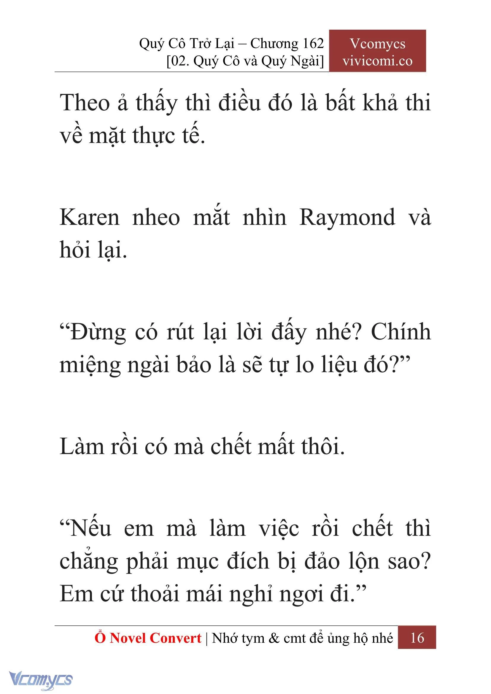 [Novel] Quý Cô Trở Lại Chapter  162 - 18