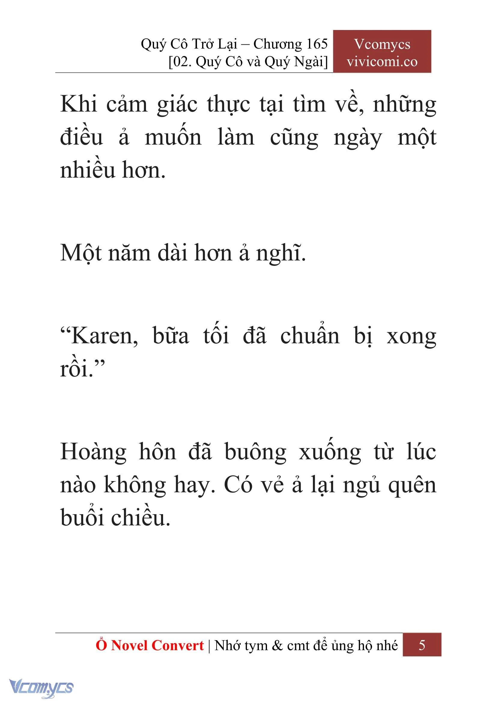 [Novel] Quý Cô Trở Lại Chapter  165 - 7