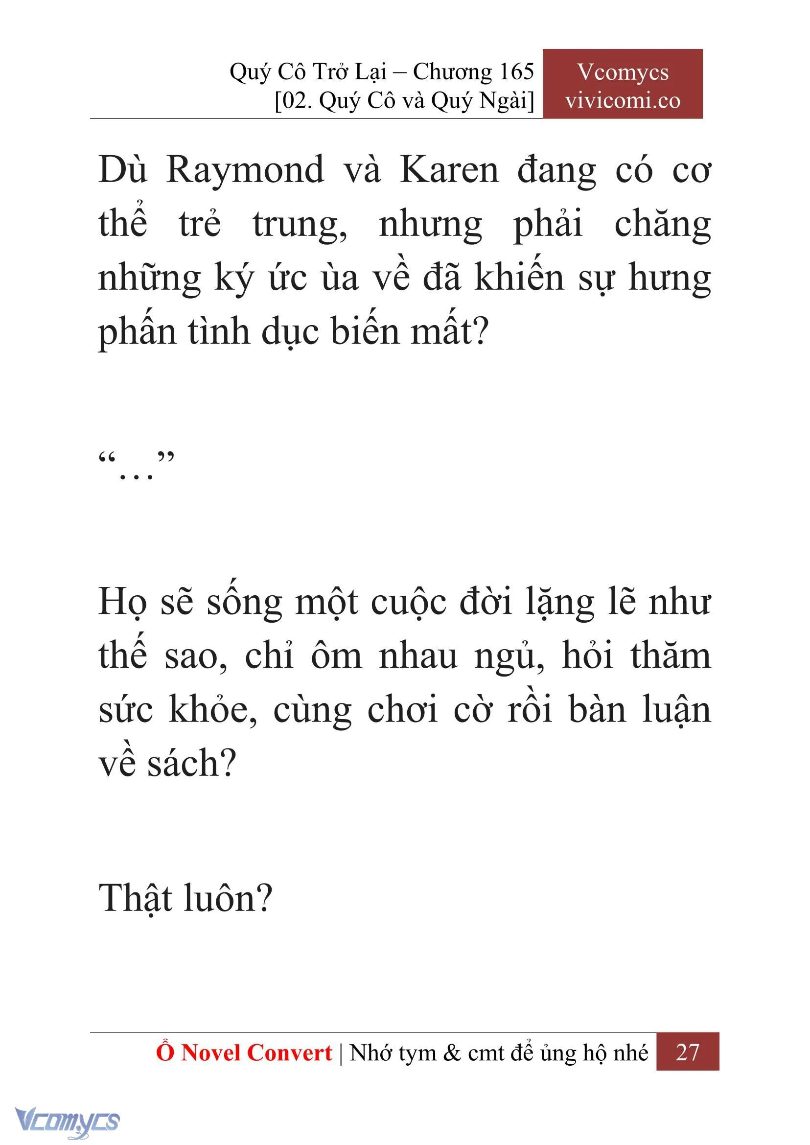 [Novel] Quý Cô Trở Lại Chapter  165 - 29