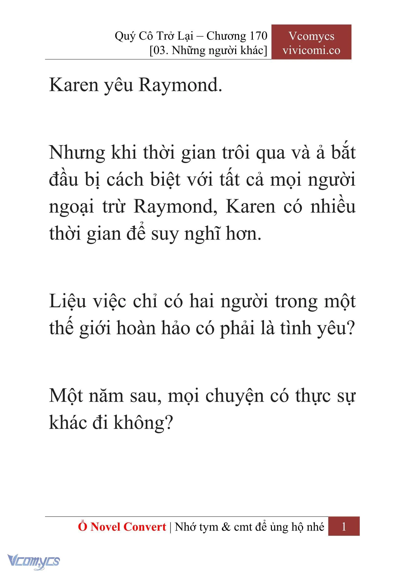 [Novel] Quý Cô Trở Lại Chapter  170 - 3