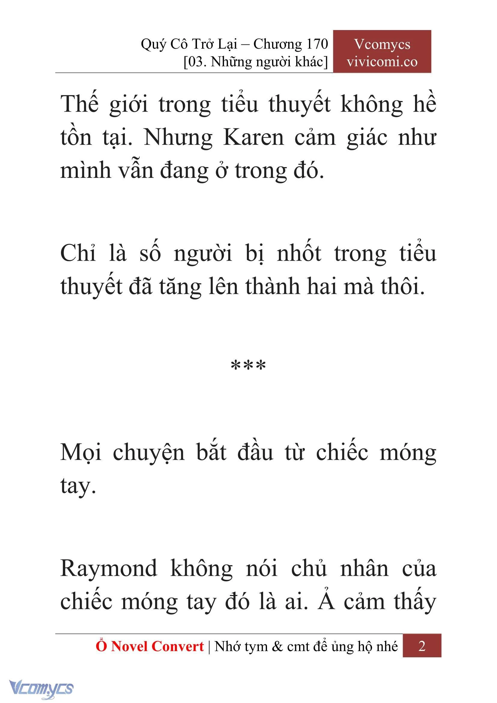 [Novel] Quý Cô Trở Lại Chapter  170 - 4
