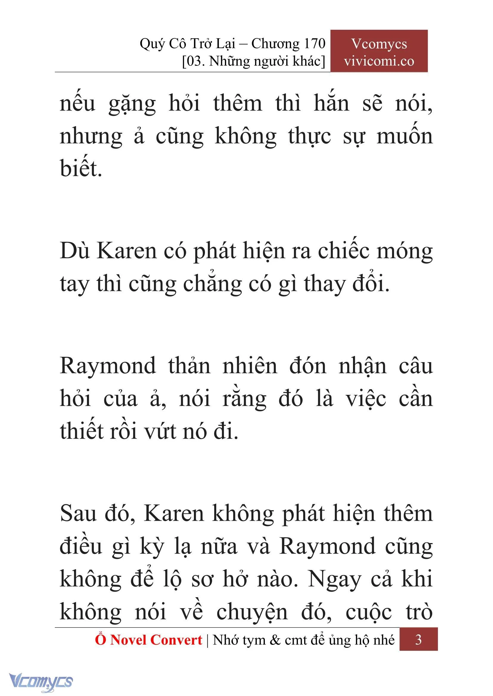 [Novel] Quý Cô Trở Lại Chapter  170 - 5