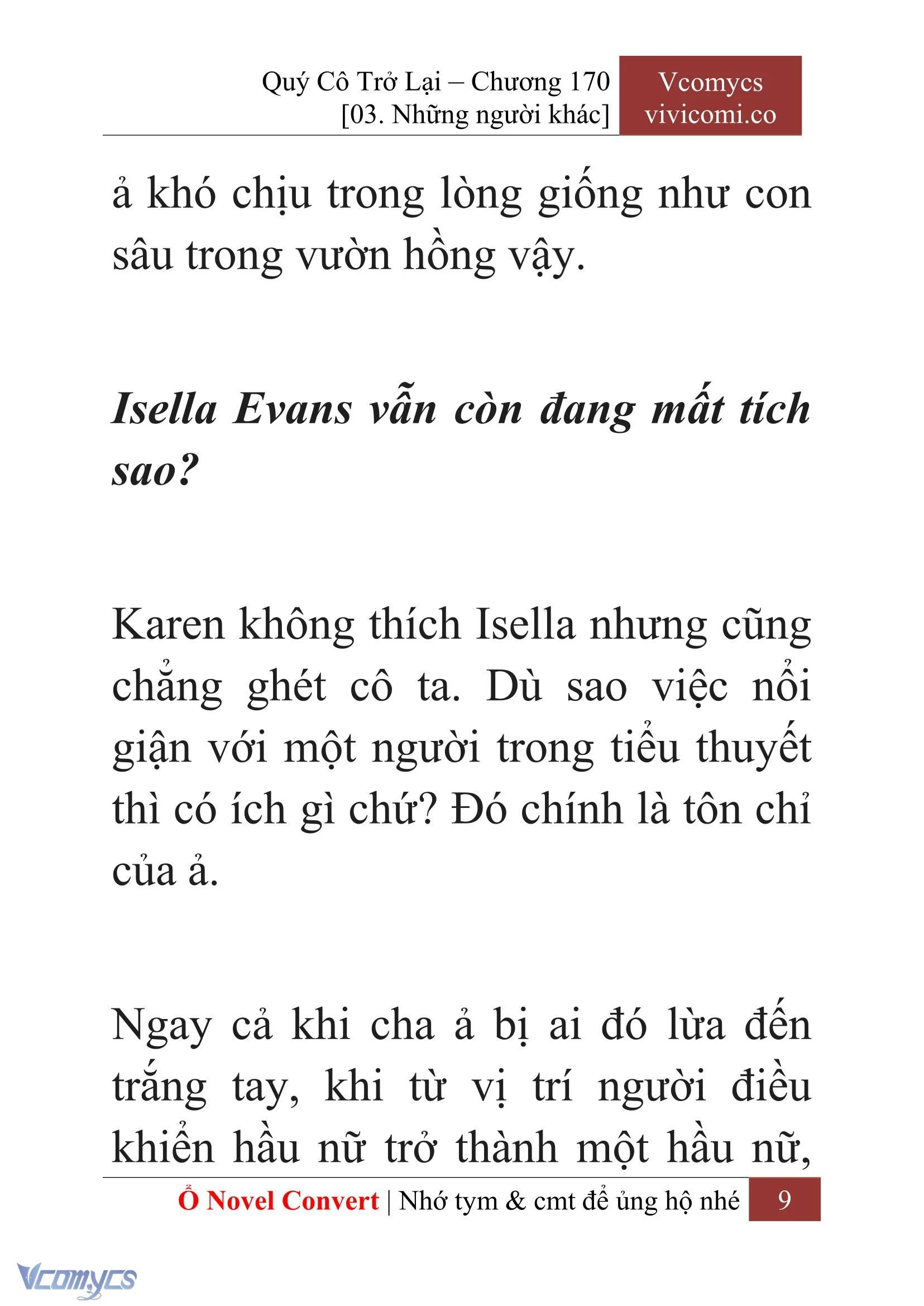 [Novel] Quý Cô Trở Lại Chapter  170 - 11