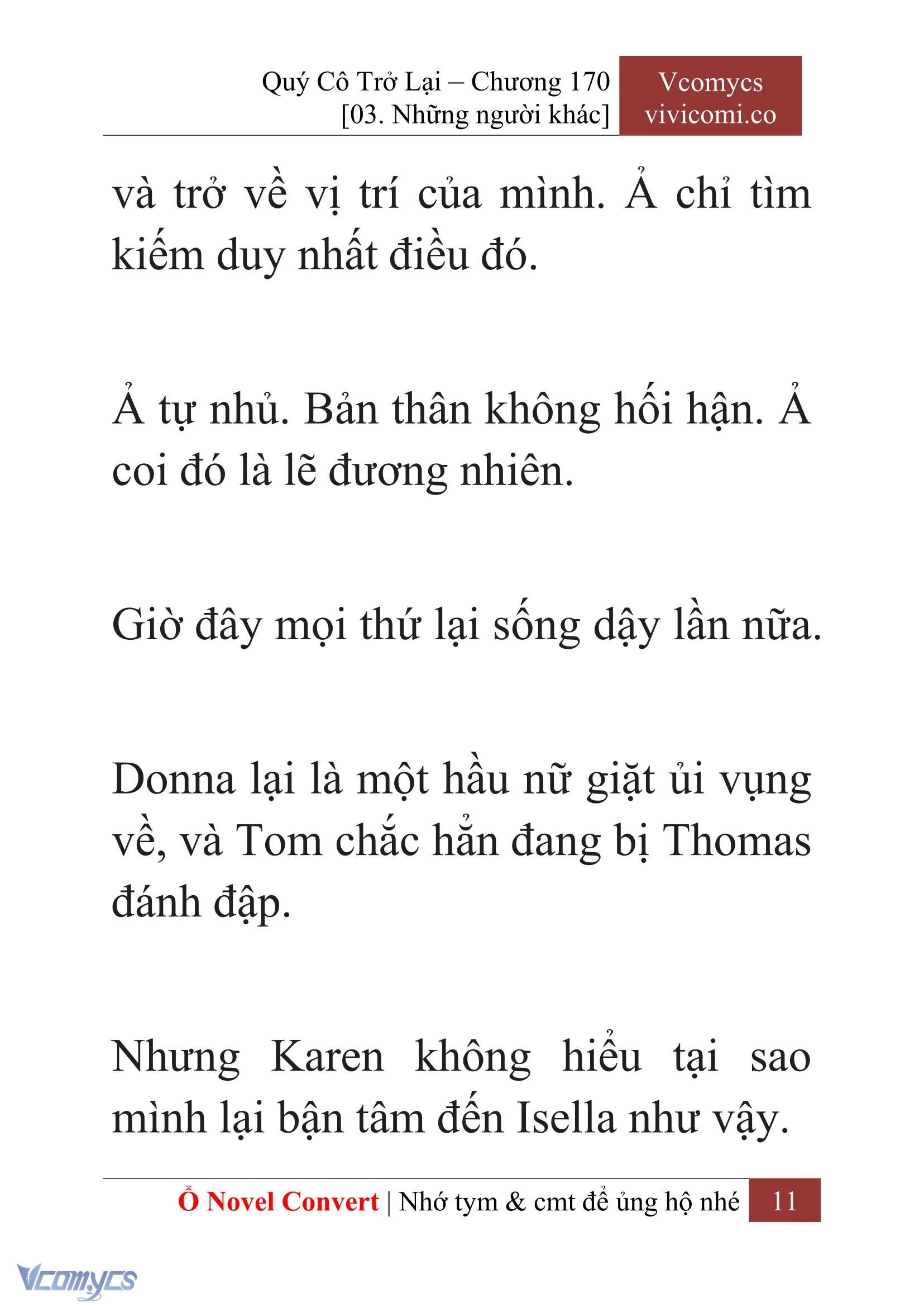 [Novel] Quý Cô Trở Lại Chapter  170 - 13