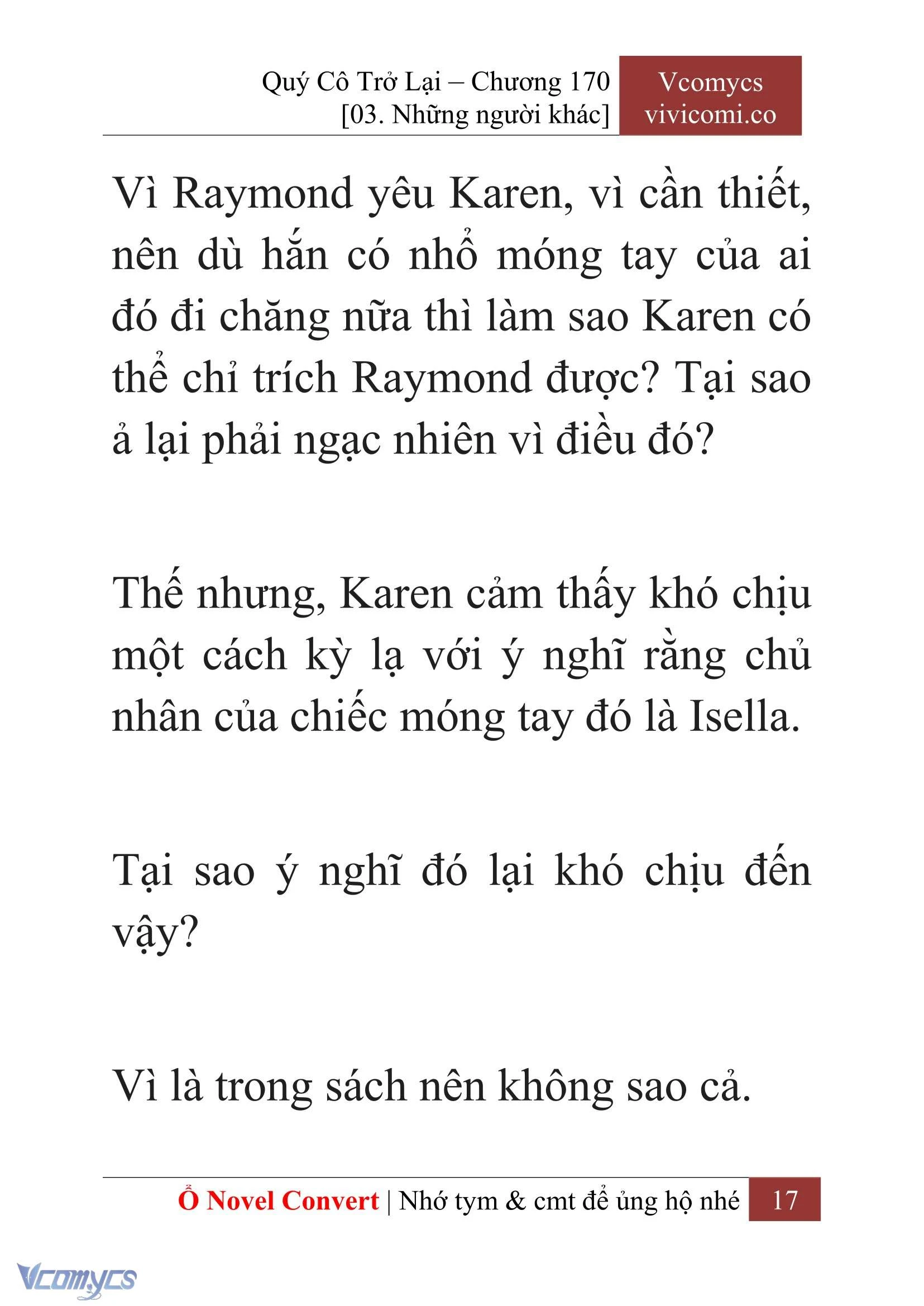 [Novel] Quý Cô Trở Lại Chapter  170 - 19