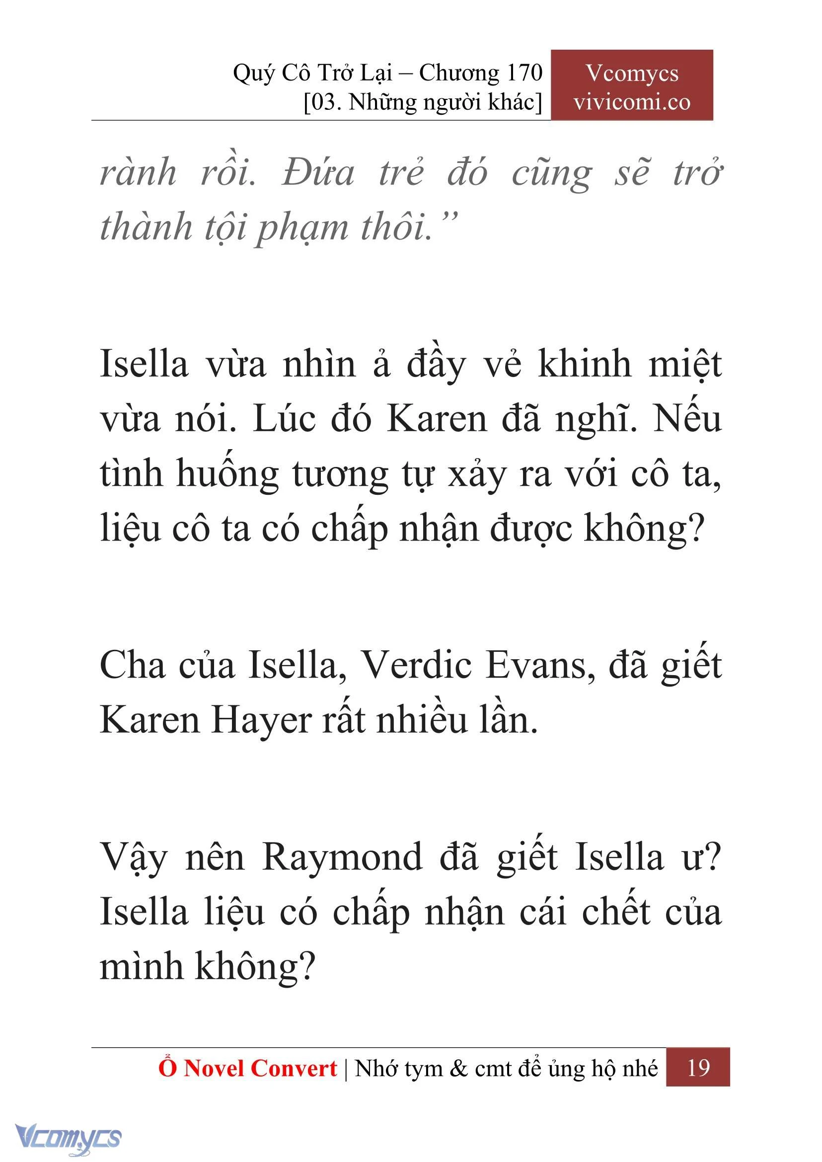 [Novel] Quý Cô Trở Lại Chapter  170 - 21