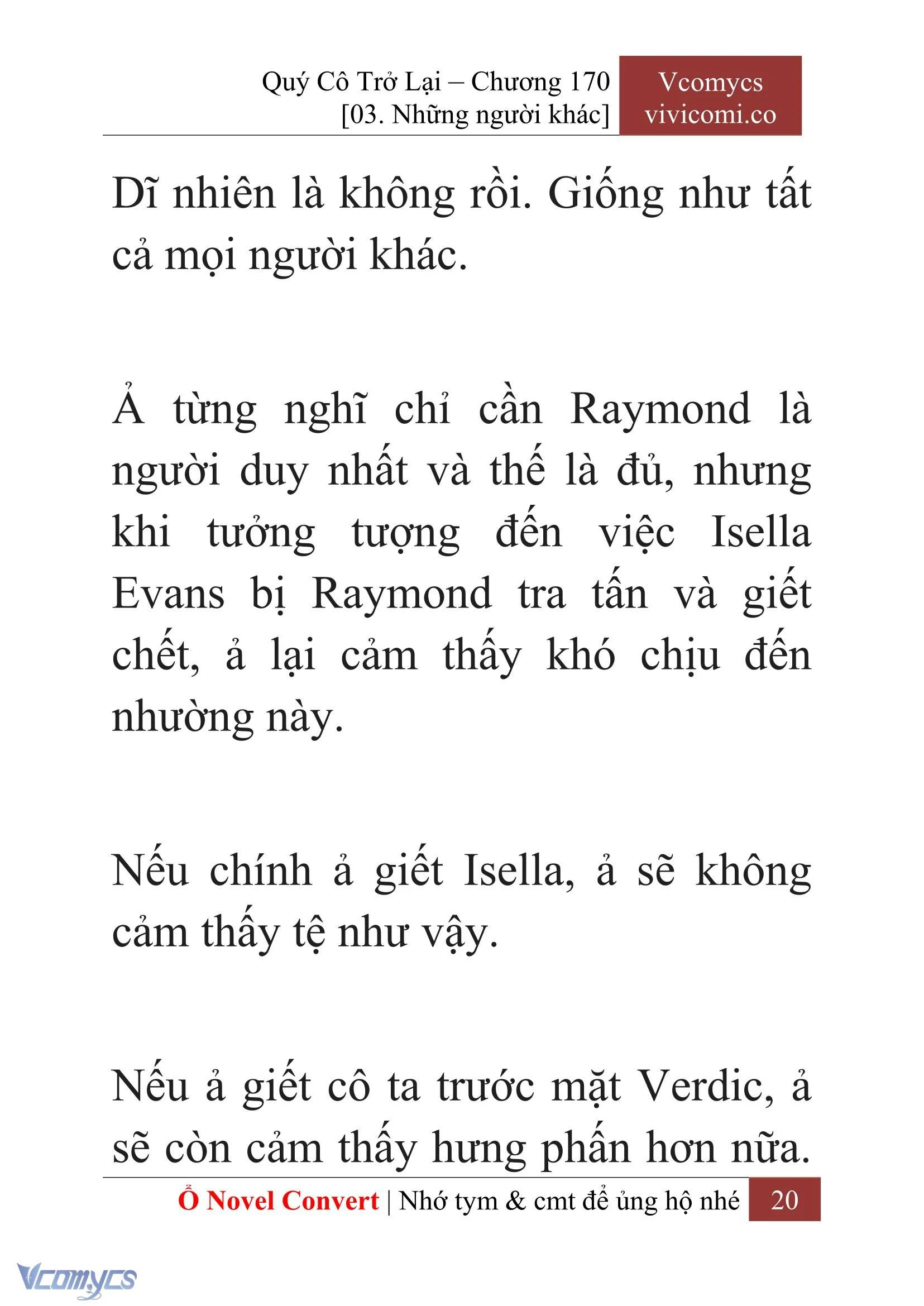 [Novel] Quý Cô Trở Lại Chapter  170 - 22