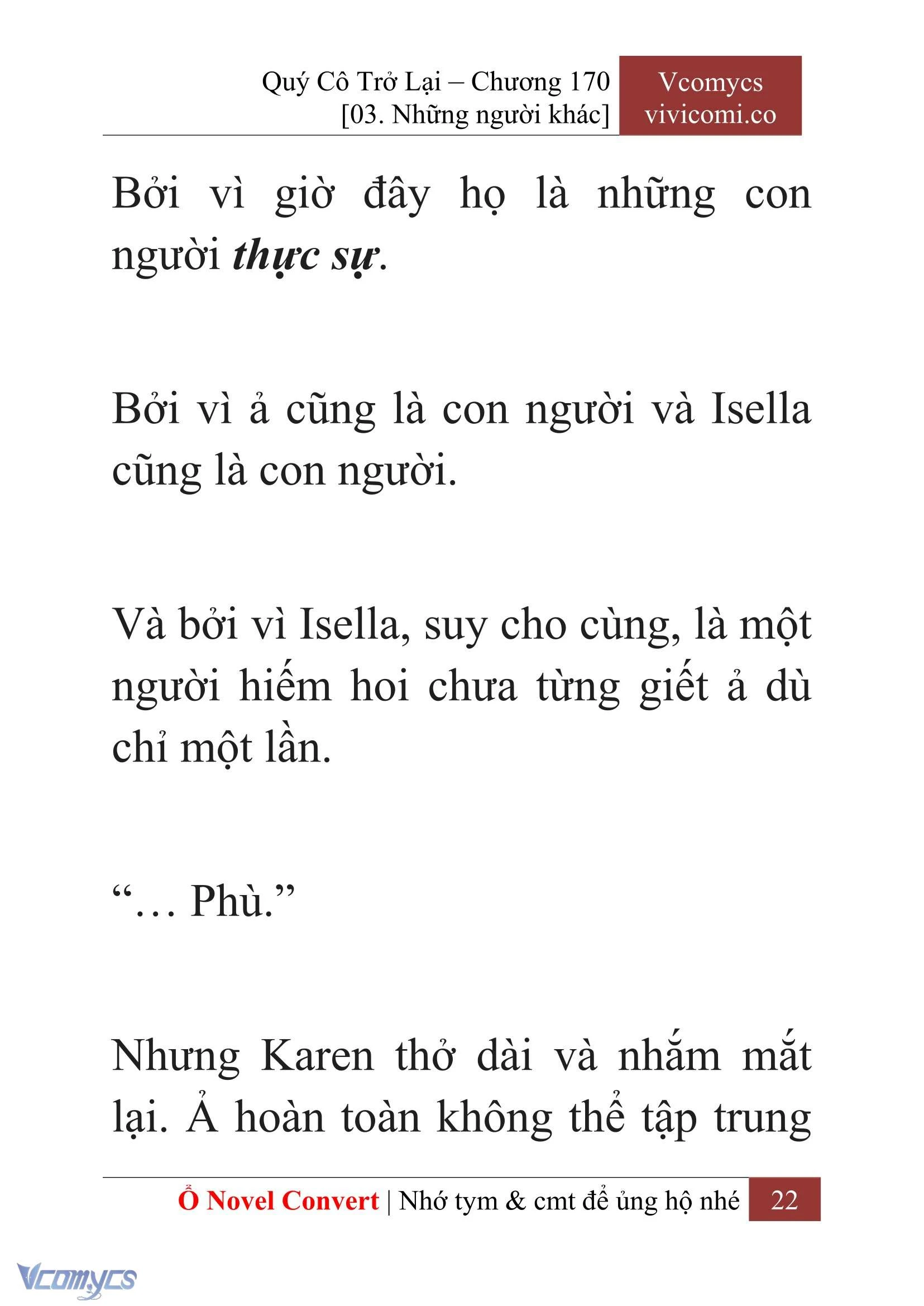 [Novel] Quý Cô Trở Lại Chapter  170 - 24