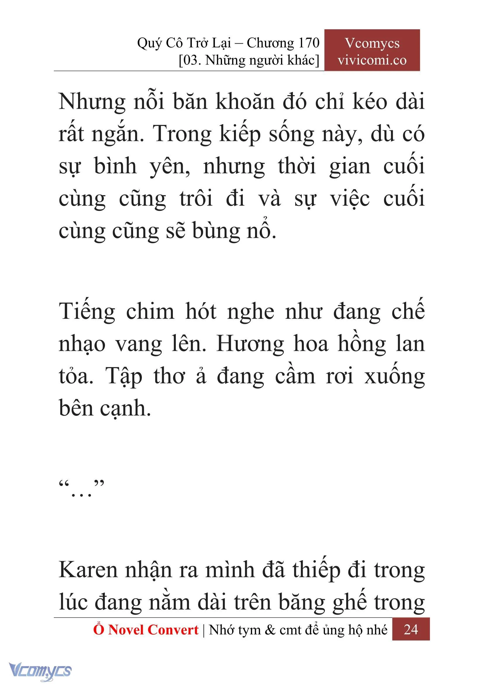 [Novel] Quý Cô Trở Lại Chapter  170 - 26