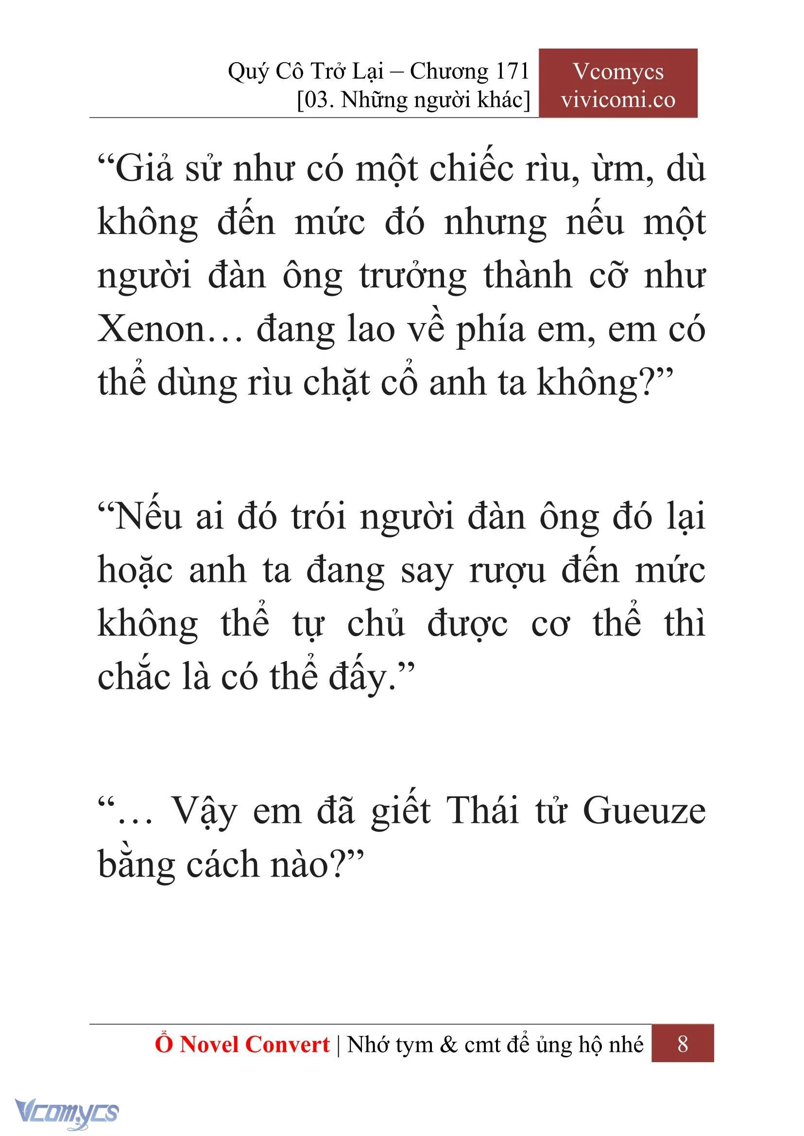 [Novel] Quý Cô Trở Lại Chapter  171 - 10