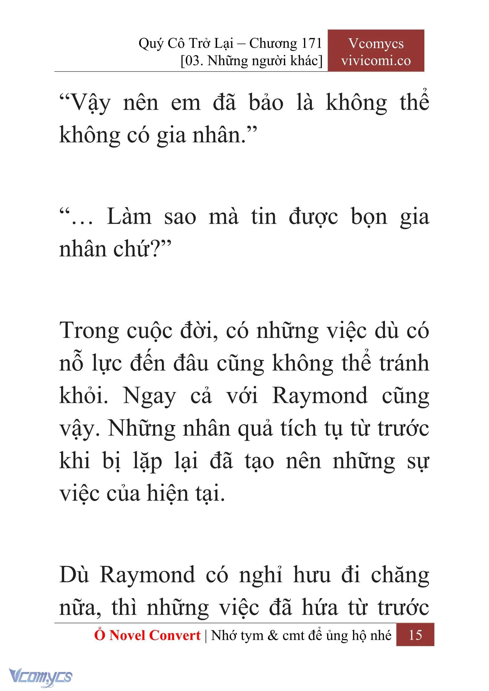 [Novel] Quý Cô Trở Lại Chapter  171 - 17