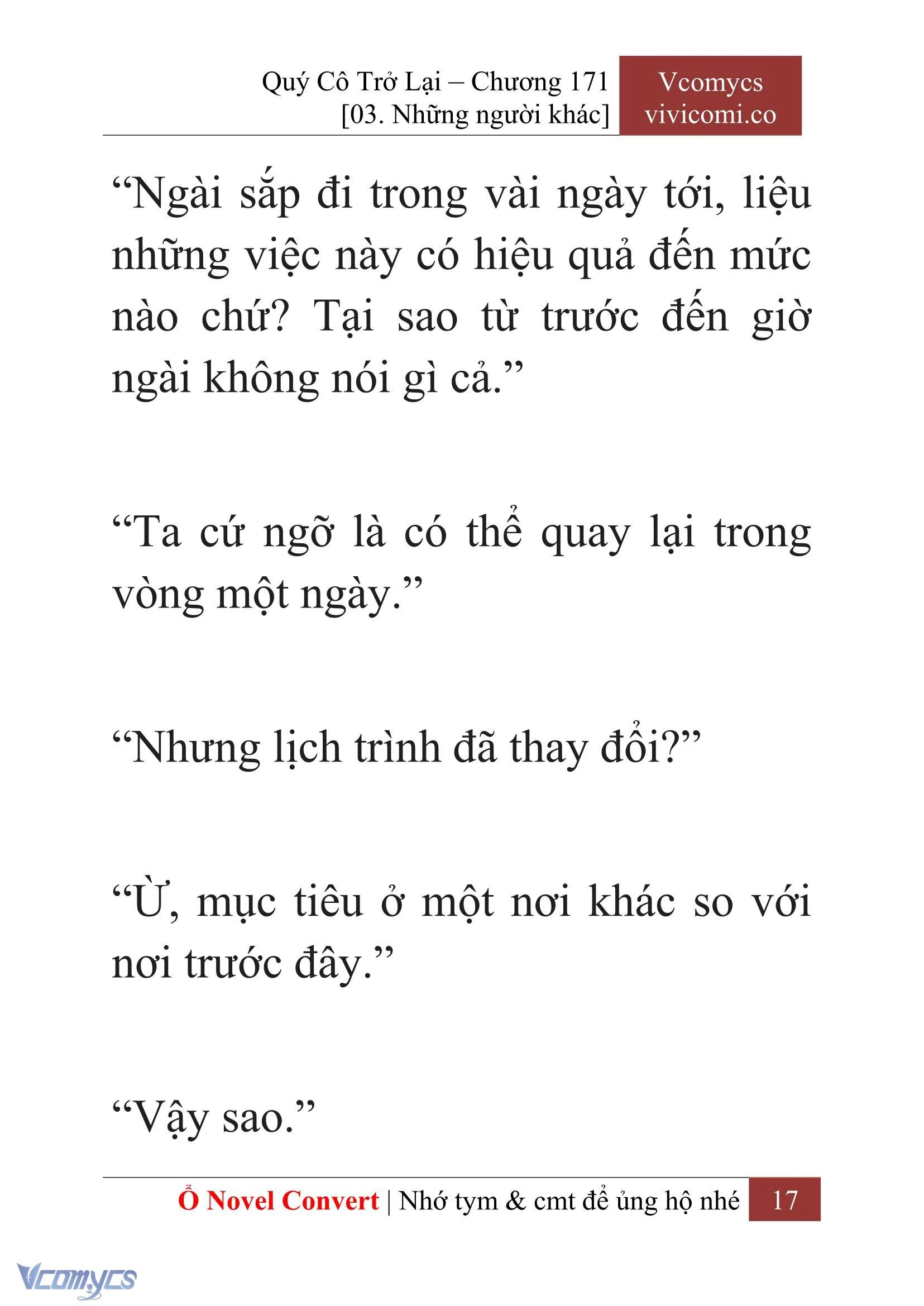 [Novel] Quý Cô Trở Lại Chapter  171 - 19