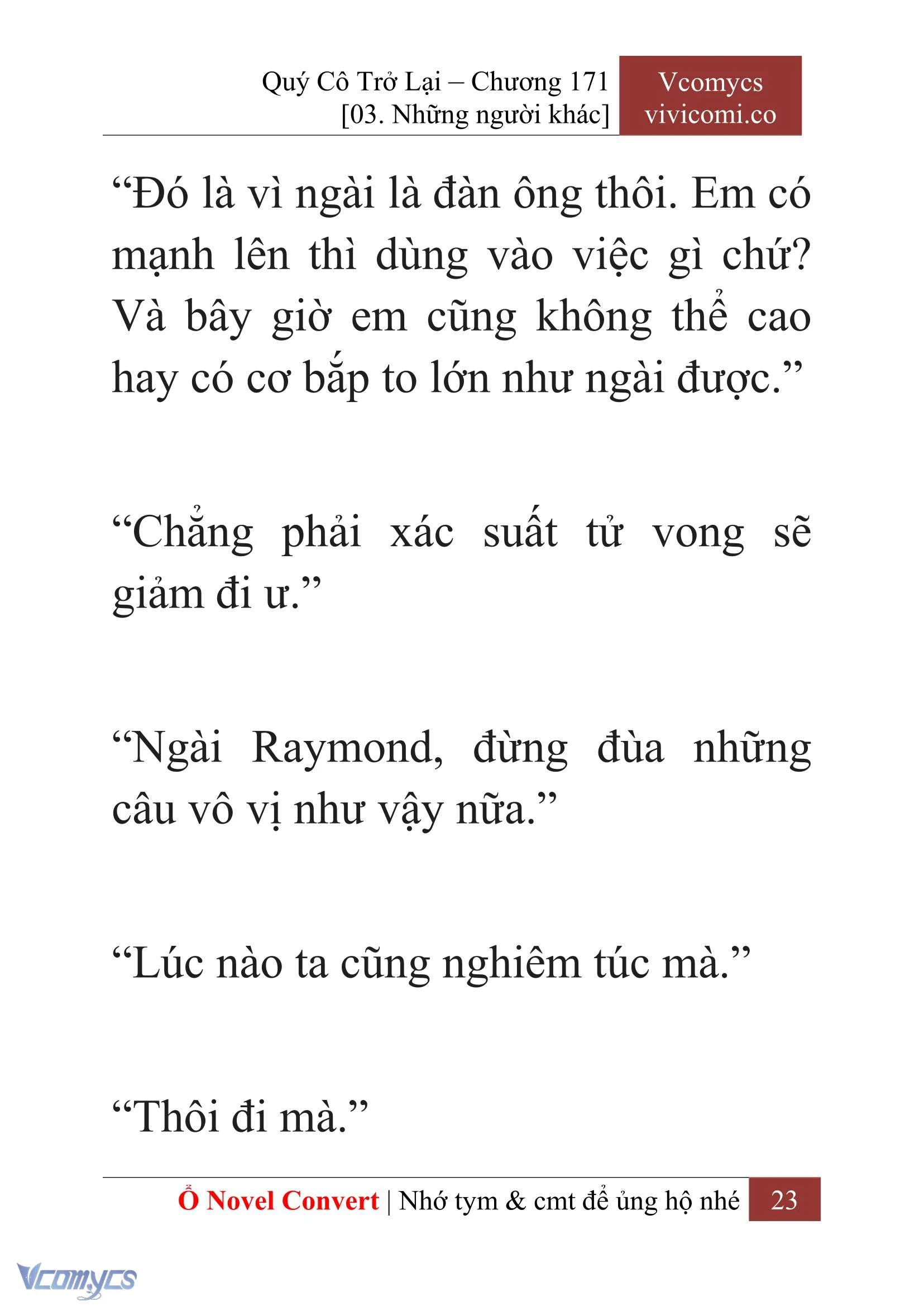 [Novel] Quý Cô Trở Lại Chapter  171 - 25