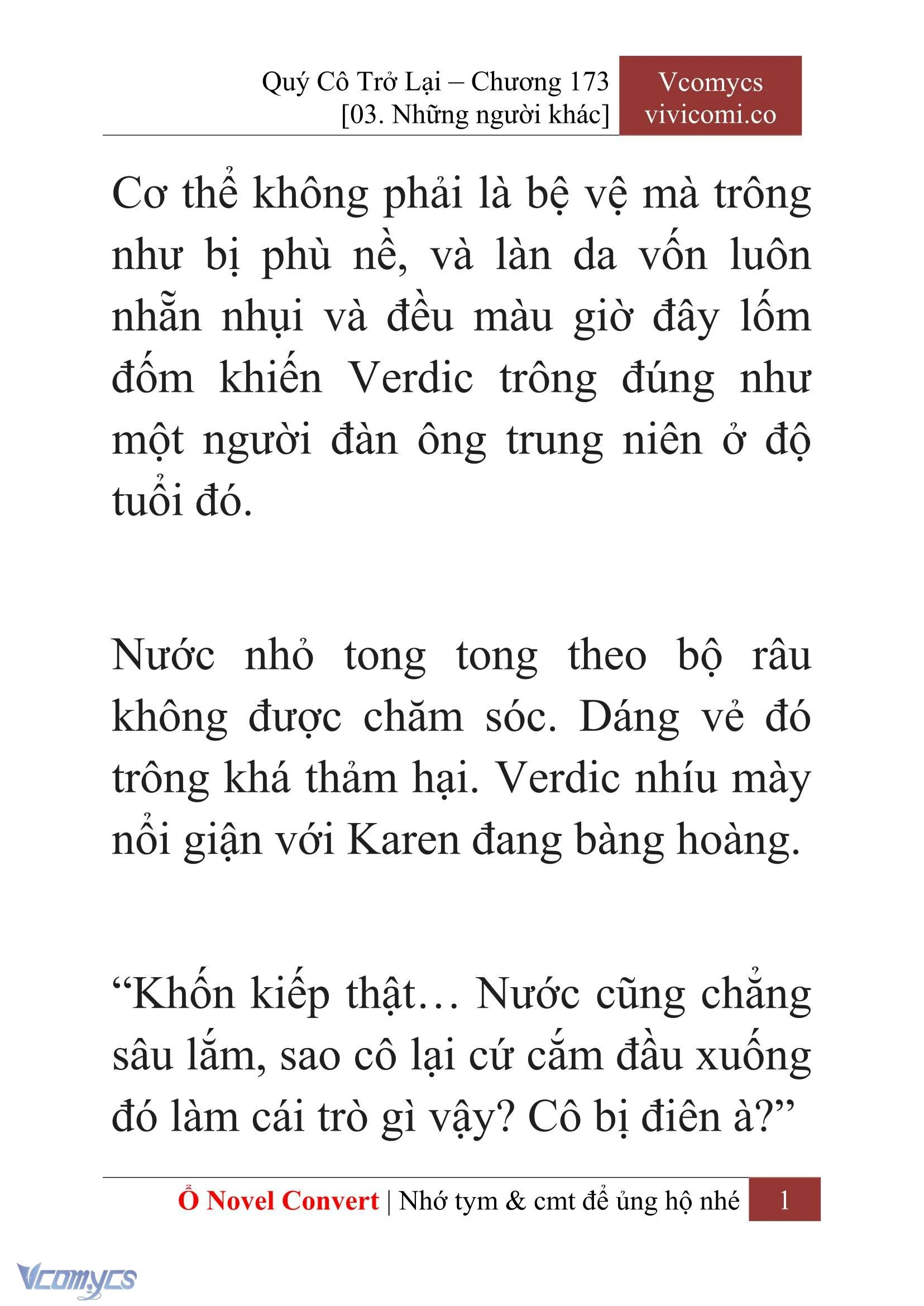 [Novel] Quý Cô Trở Lại Chapter  173 - 3