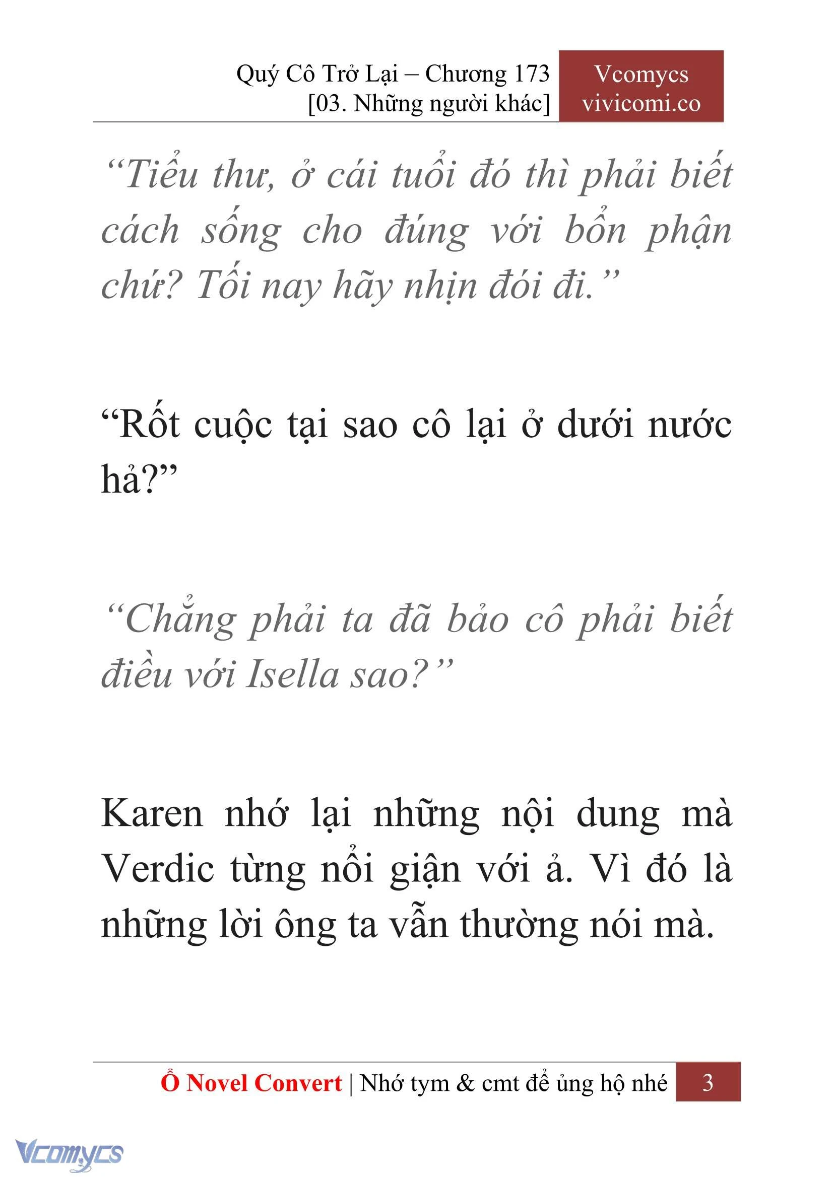 [Novel] Quý Cô Trở Lại Chapter  173 - 5