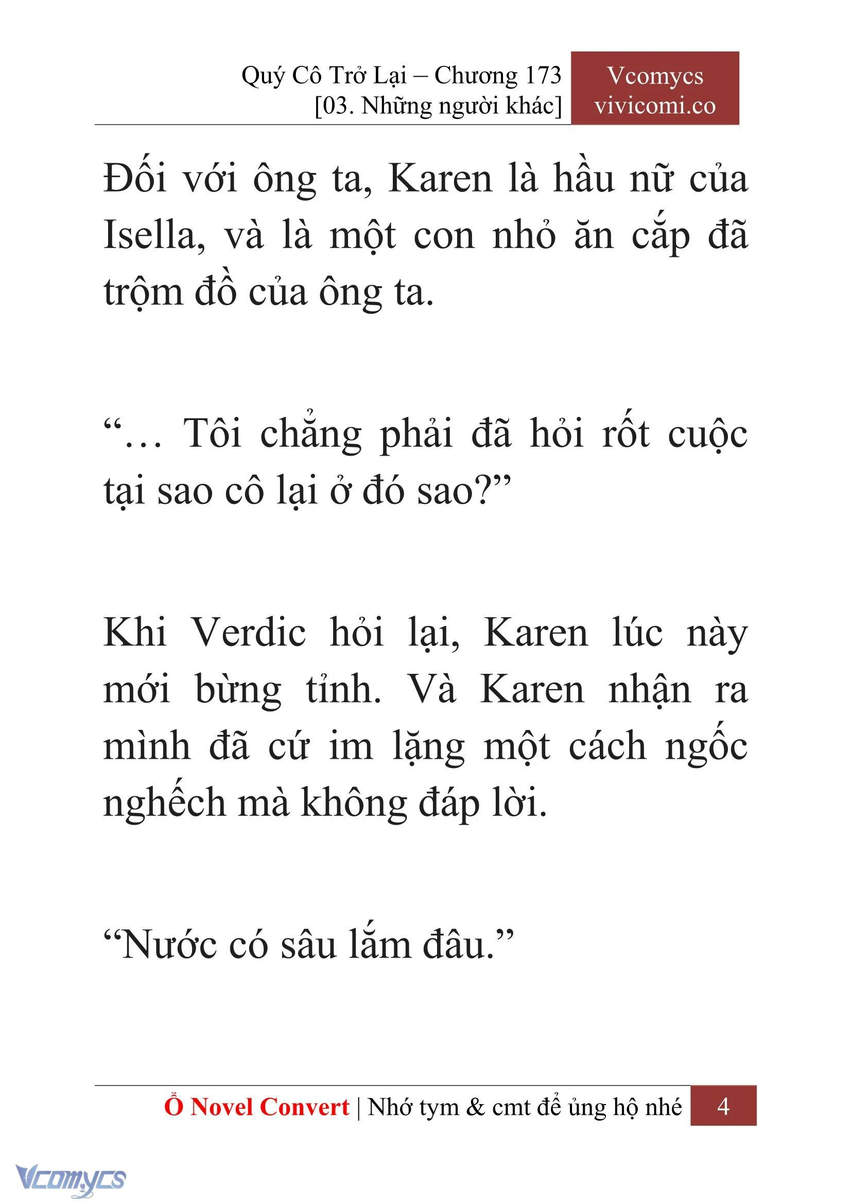 [Novel] Quý Cô Trở Lại Chapter  173 - 6