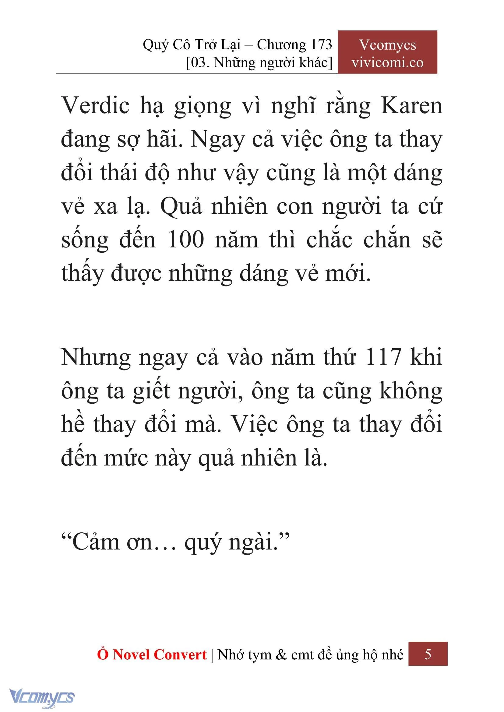 [Novel] Quý Cô Trở Lại Chapter  173 - 7