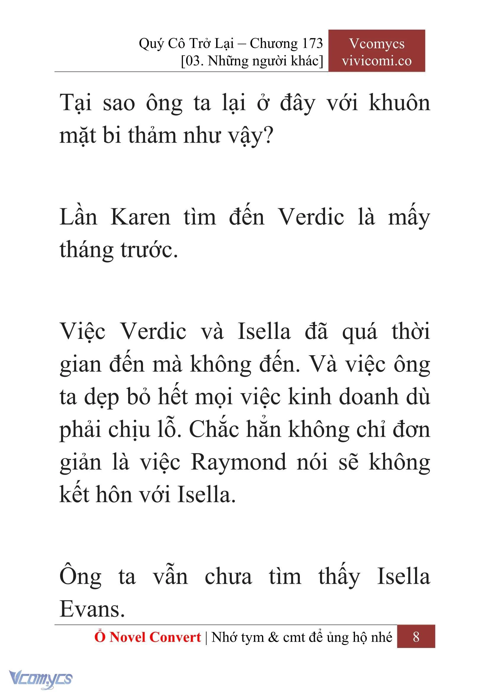 [Novel] Quý Cô Trở Lại Chapter  173 - 10