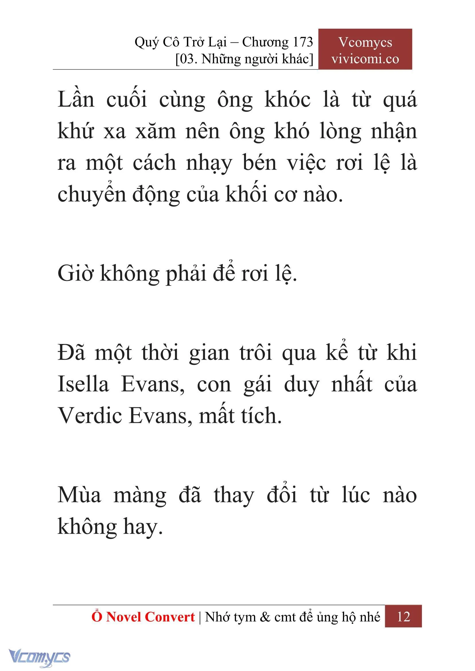 [Novel] Quý Cô Trở Lại Chapter  173 - 14