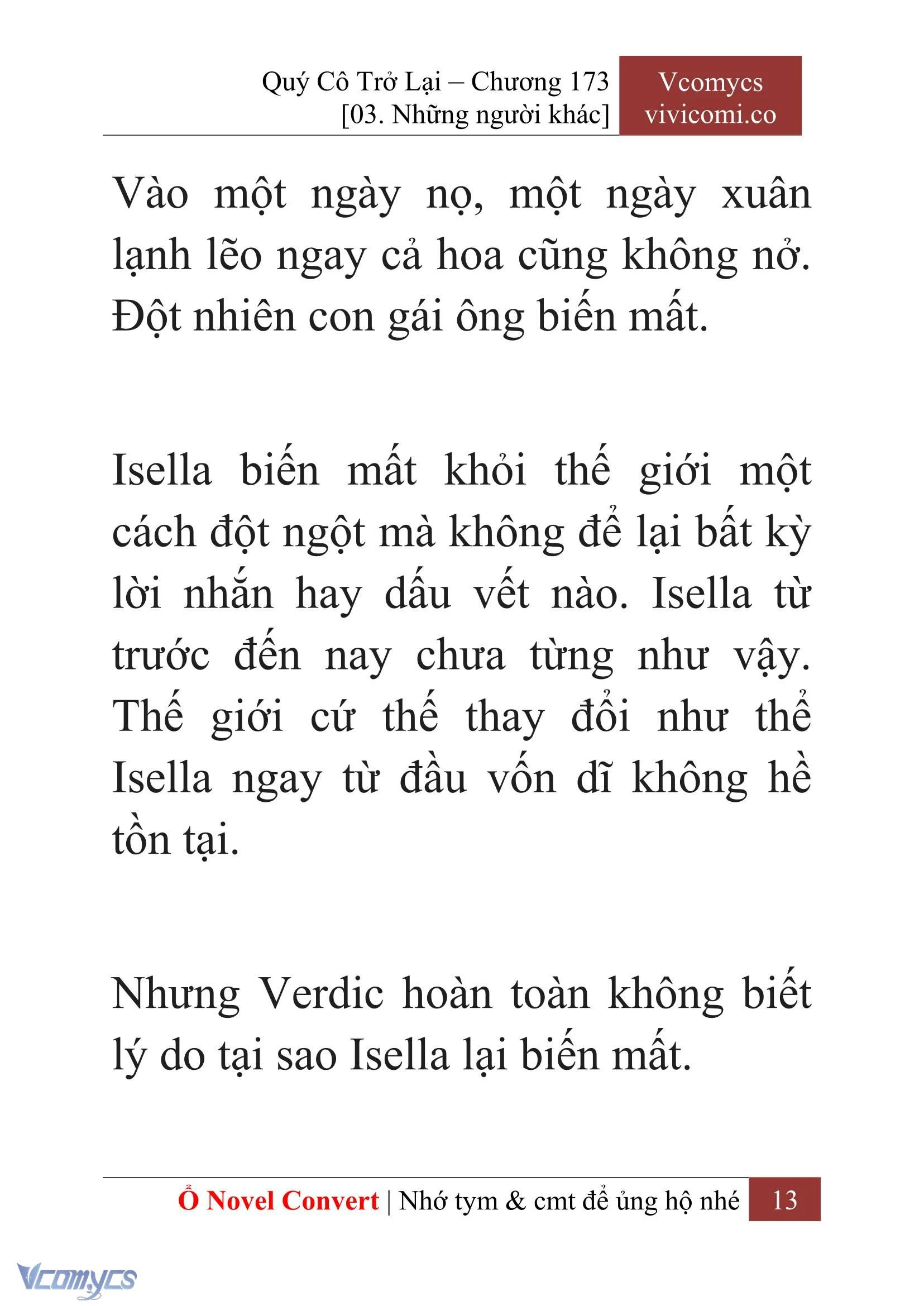 [Novel] Quý Cô Trở Lại Chapter  173 - 15
